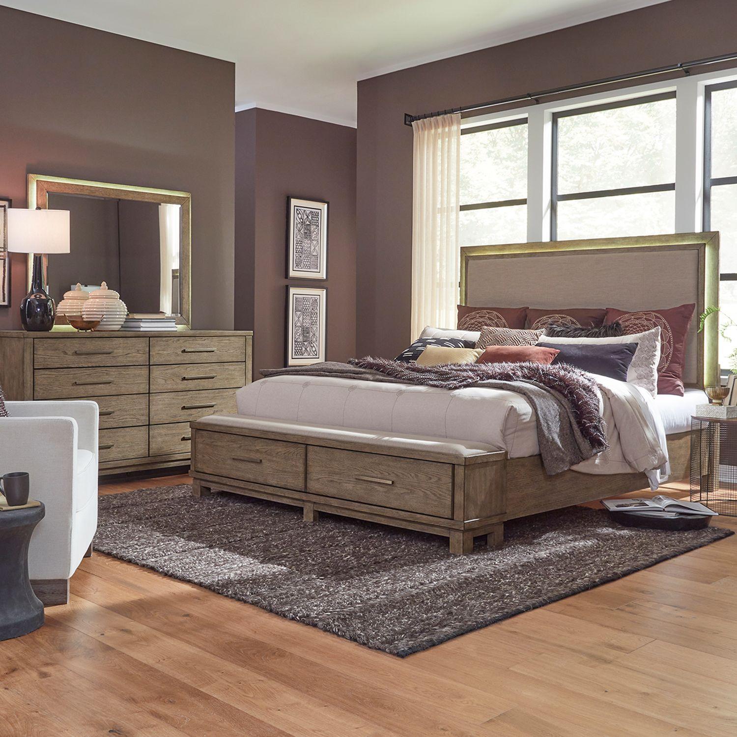 Classic Storage Bedroom Set Canyon Road (876-BR) 876-BR-QSBDM in Brown 