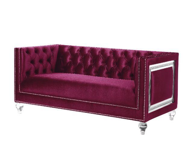 

    
Acme Furniture Heibero Sofa and Loveseat Set Burgundy LV01400-2pcs
