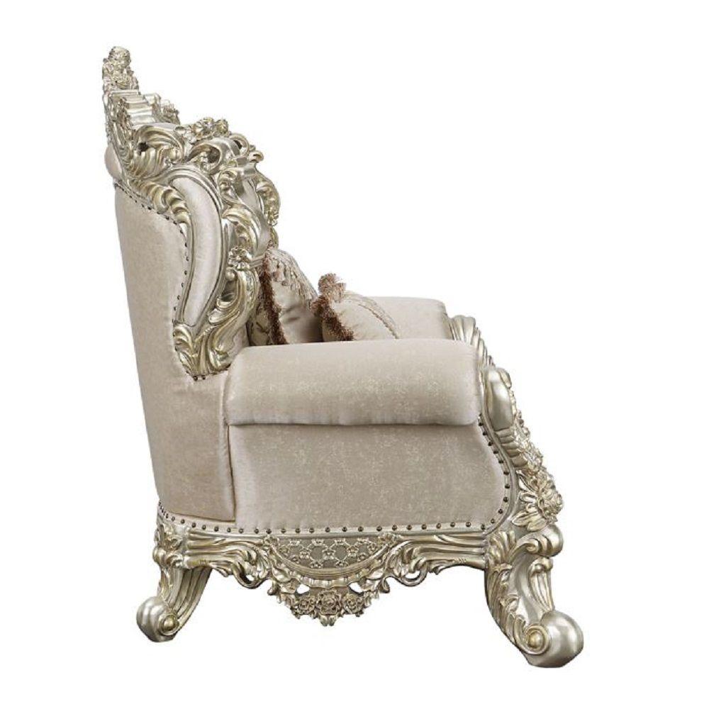 

    
Classic Champagne and Gold Wood Loveseat Acme Danae LV01194-L
