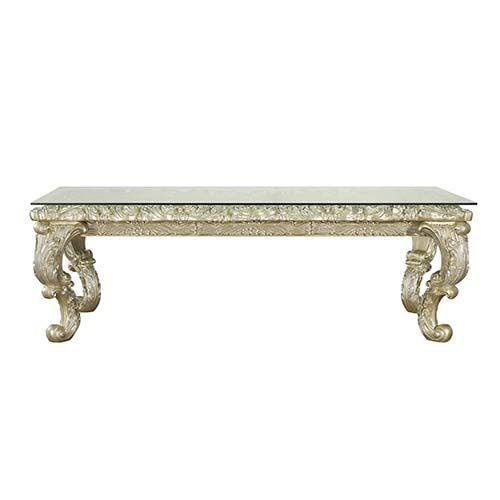 

    
Classic Champagne Dining Table by Acme Vatican DN00467
