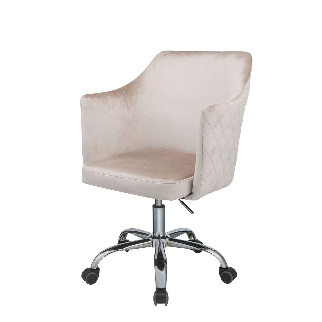 Modern, Classic Home Office Chair Cosgair 92506 in Champagne Velvet