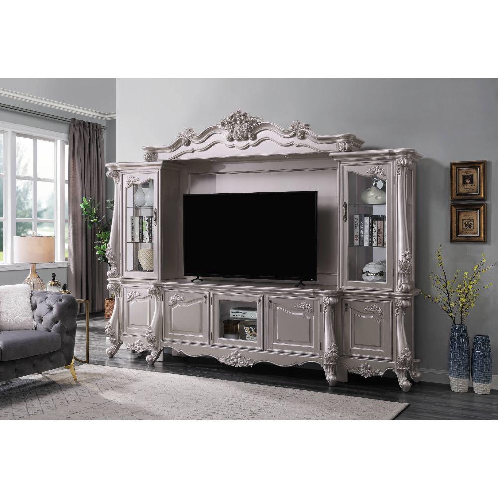 

    
Classic Champagne Wood TV Entertainment Center With TV Stand Acme Bently 91660-EC-2PCS

