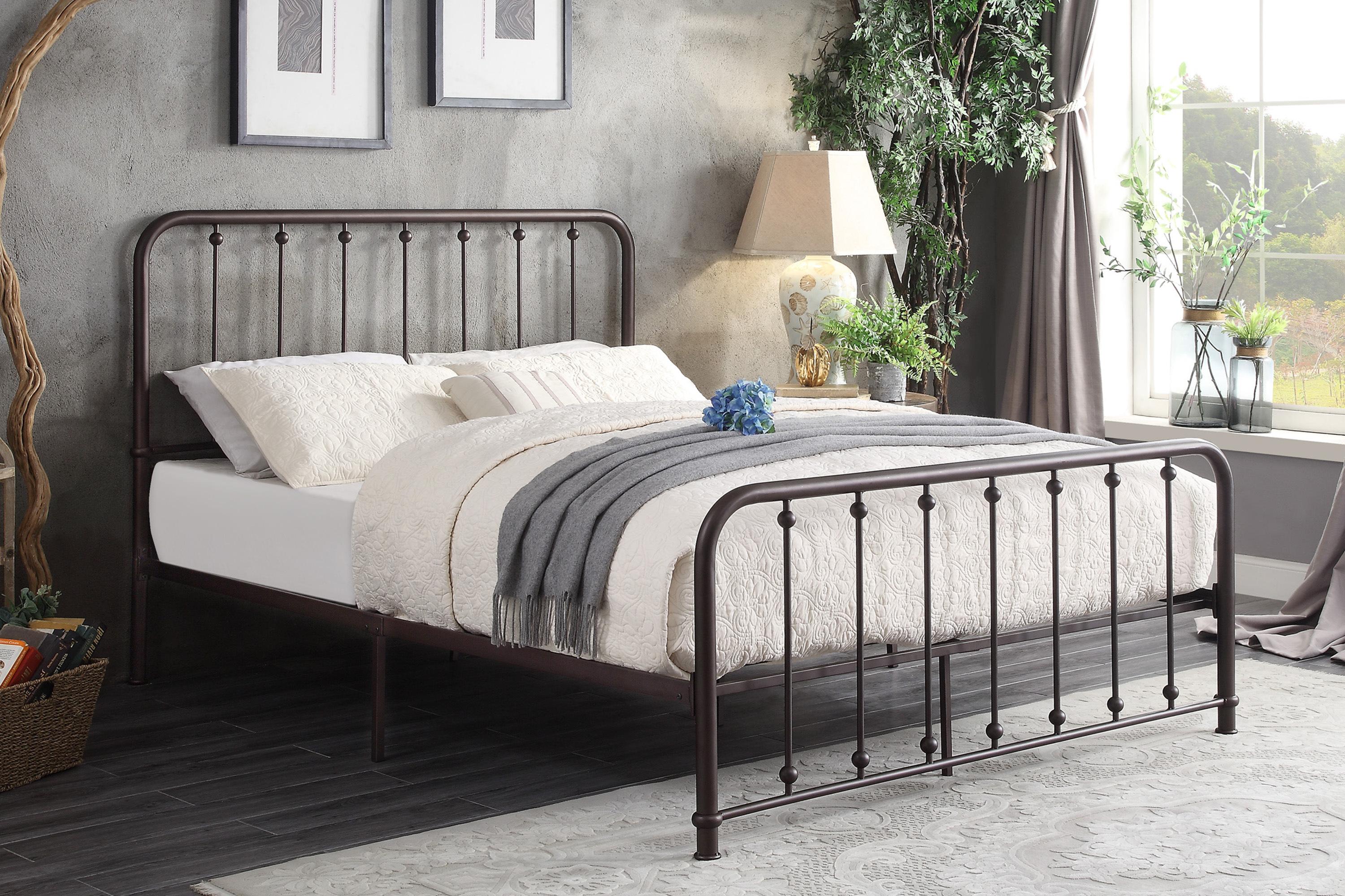

                    
Buy Classic Dark Bronze Metal Full Bed Homelegance 1638F-1 Larkspur
