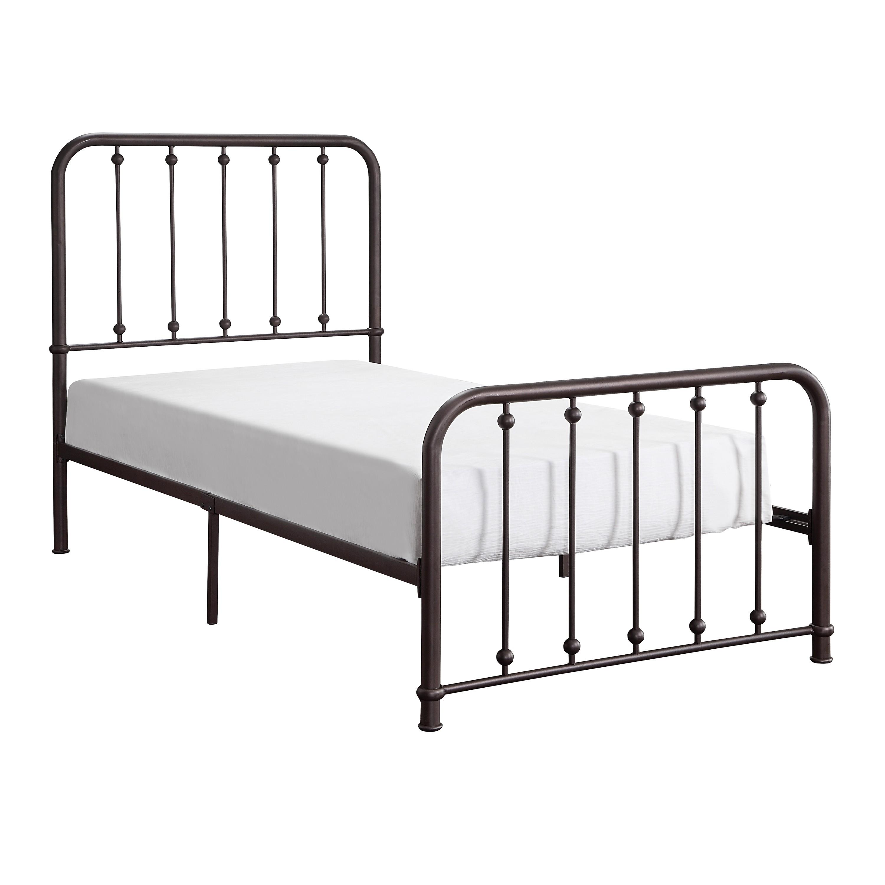 

    
Classic Dark Bronze Metal Twin Bed Homelegance 1638T-1 Larkspur
