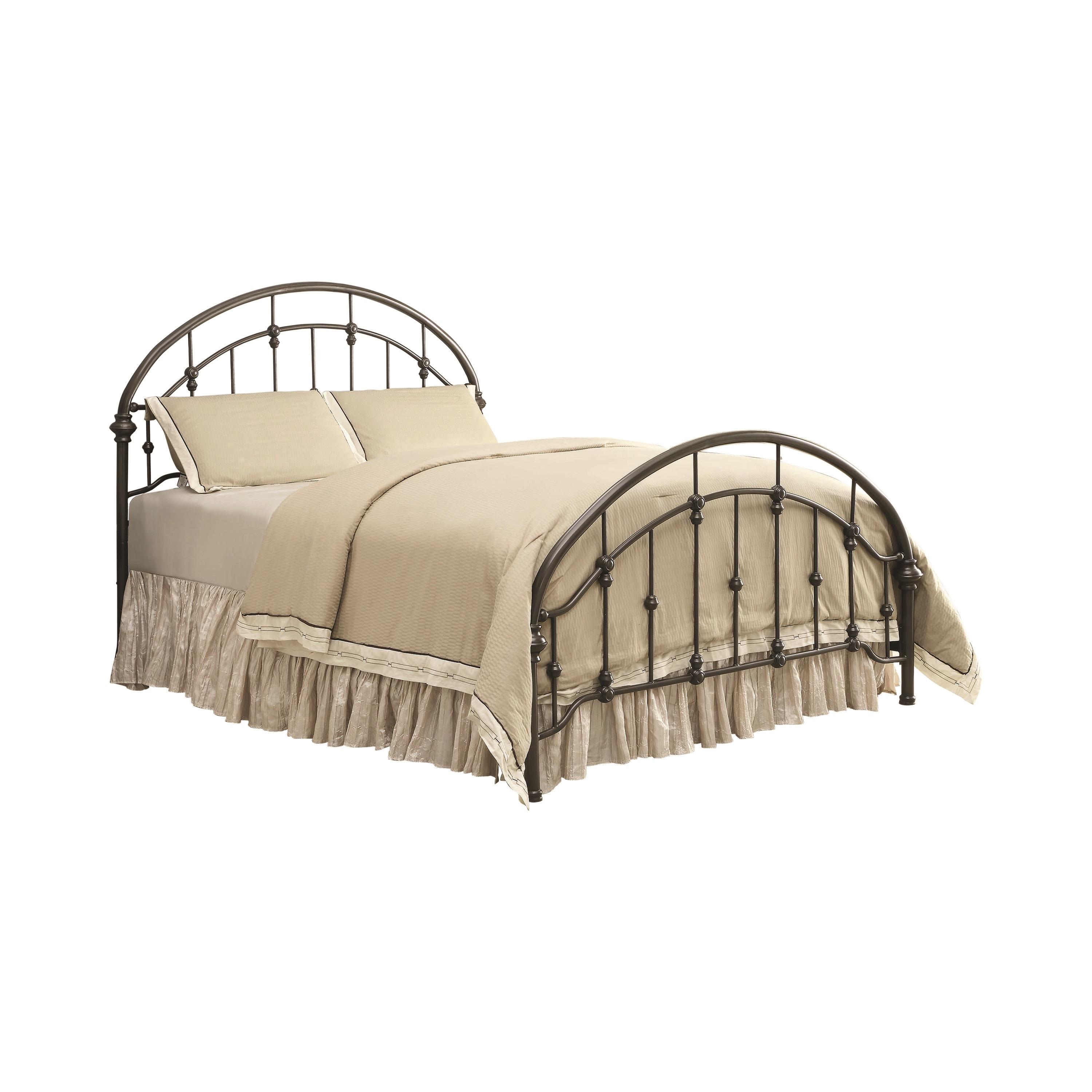 

    
Classic Dark Bronze Steel King Bed Coaster 300407KE Rowan
