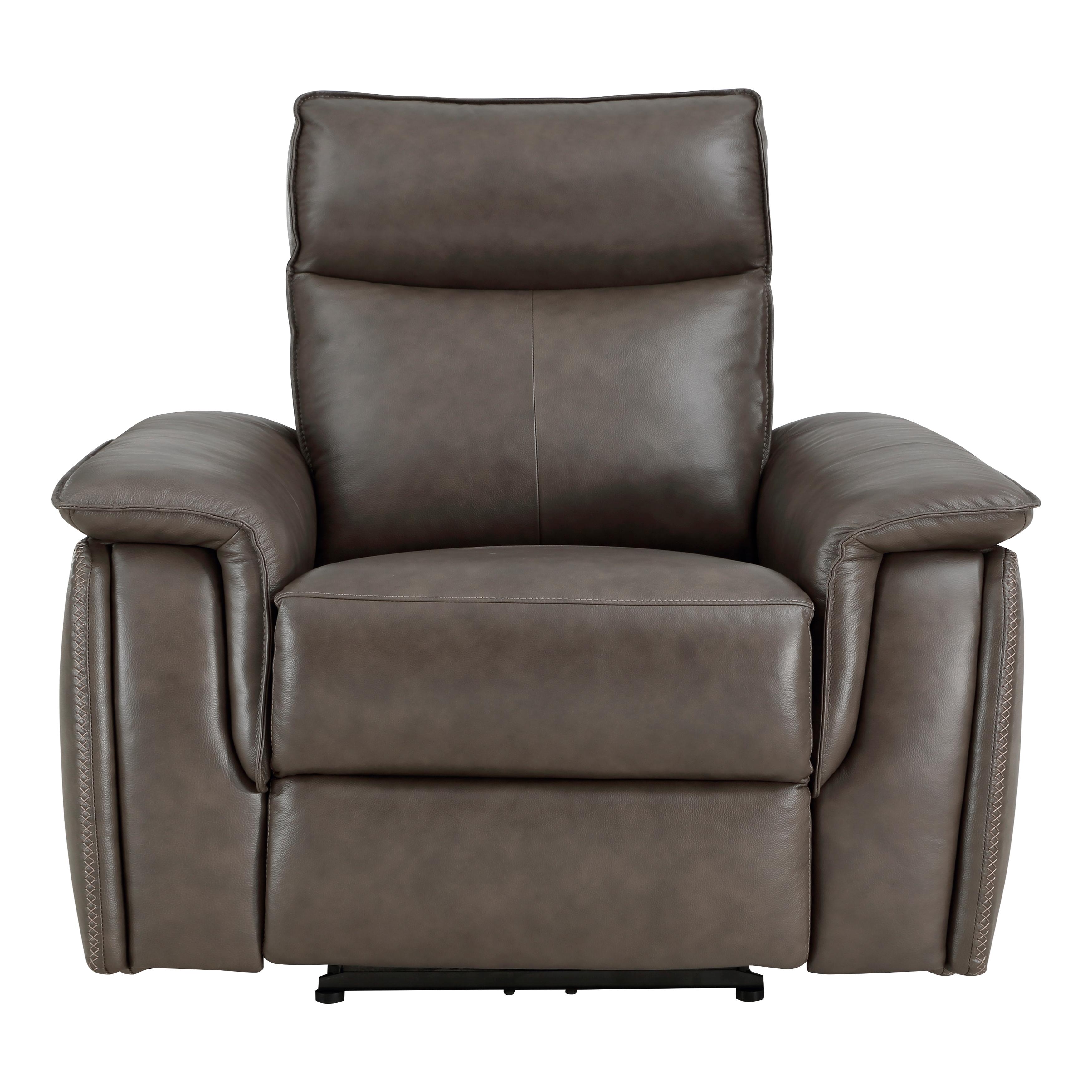 

    
Classic Dark Brown Leather Power Reclining Chair Homelegance 8259RFDB-1PWH Maroni
