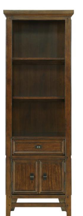 

    
Classic Dark Brown Wood Bookcase by Homelegance 16490-S Frazier Park Collection

