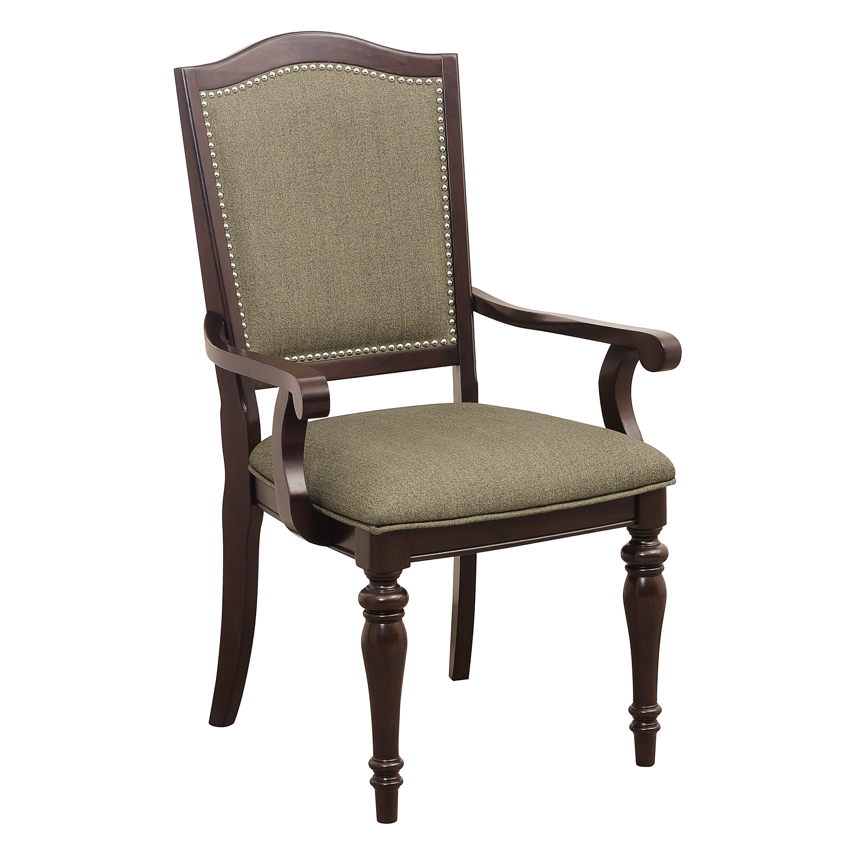 Classic Arm Chair Set 2615DCA Marston 2615DCA in Dark Cherry Polyester