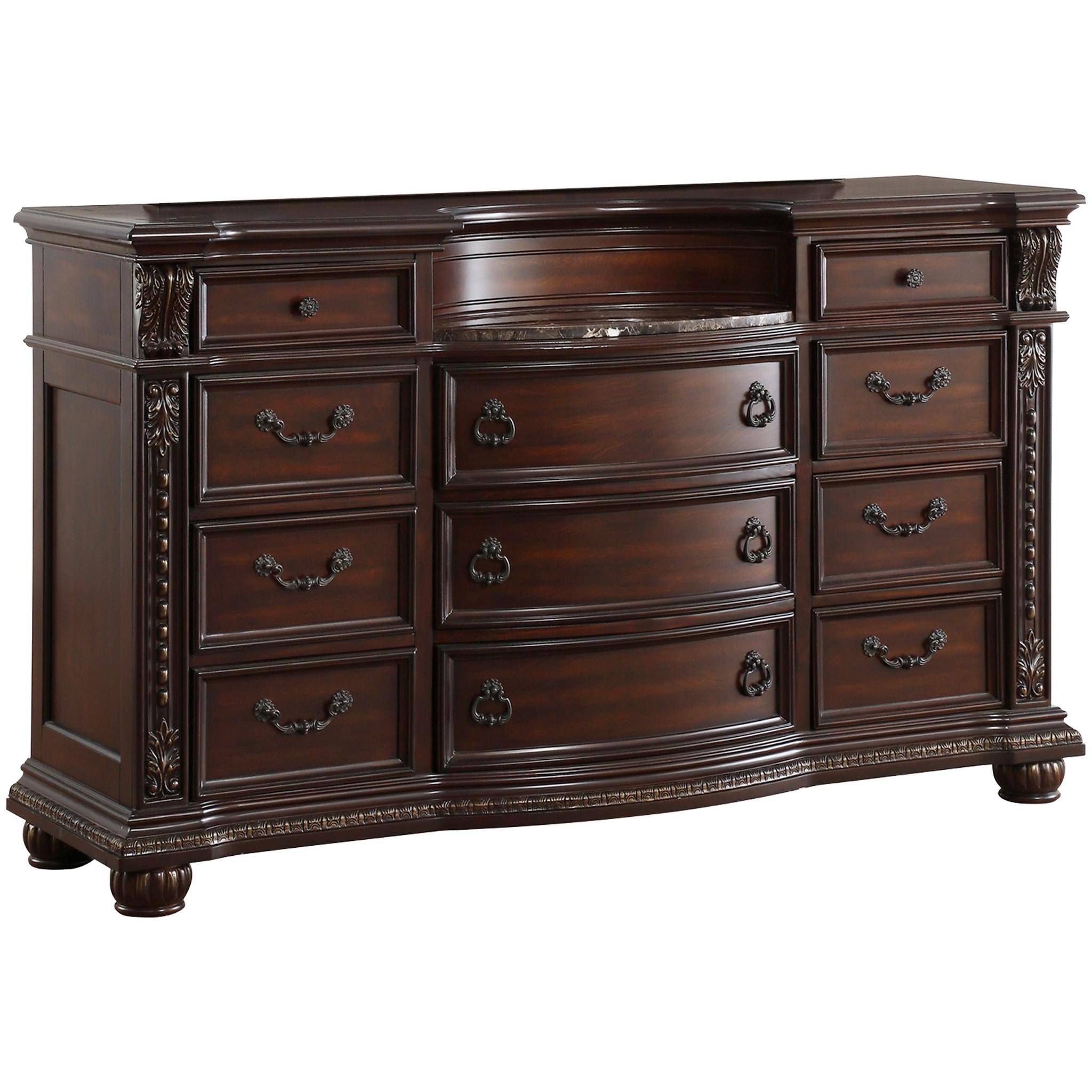 

    
Classic Dark Cherry Wood Dresser Homelegance 1757-5 Cavalier
