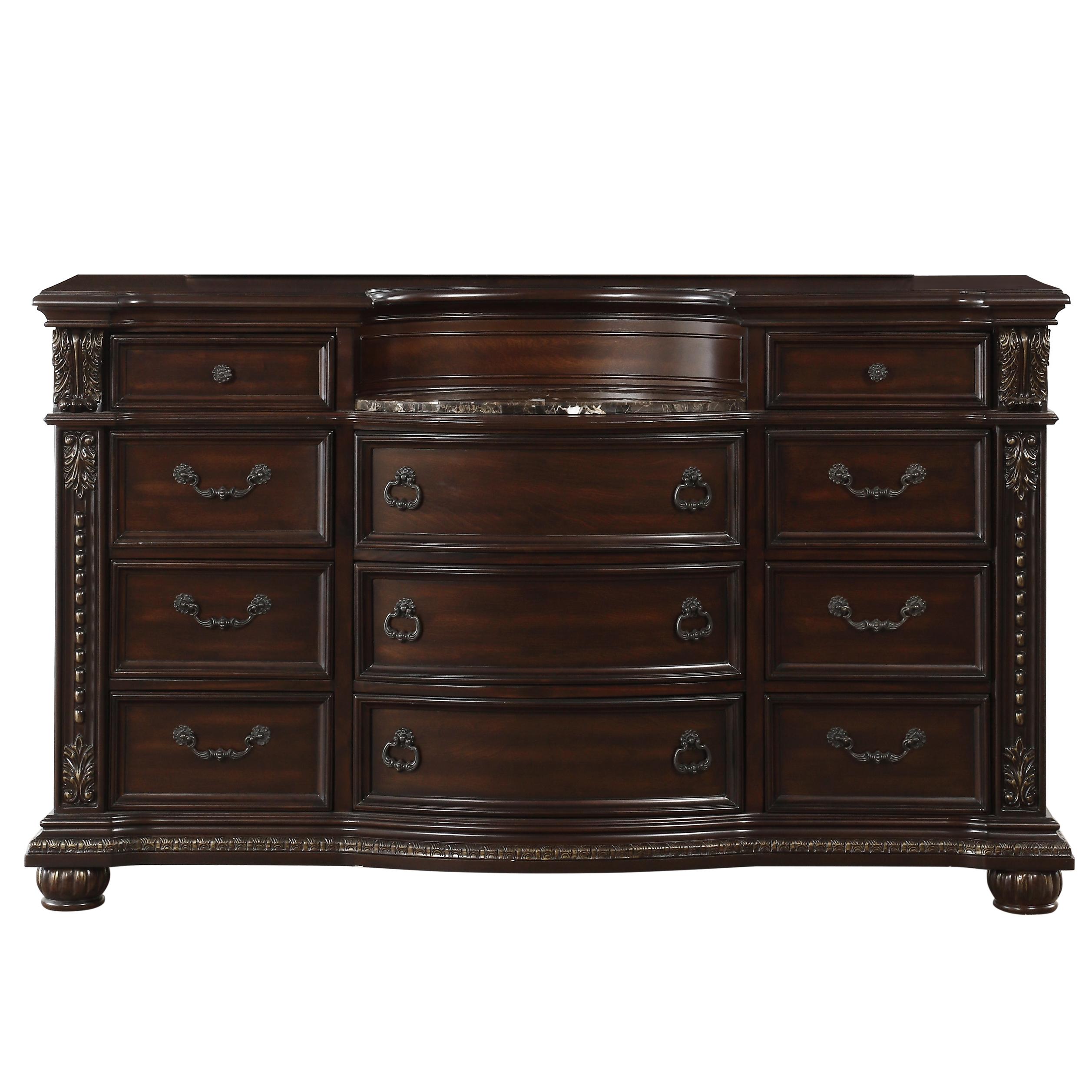 

                    
Homelegance 1757-5*6-2PC Cavalier Dresser w/Mirror Dark Cherry  Purchase 
