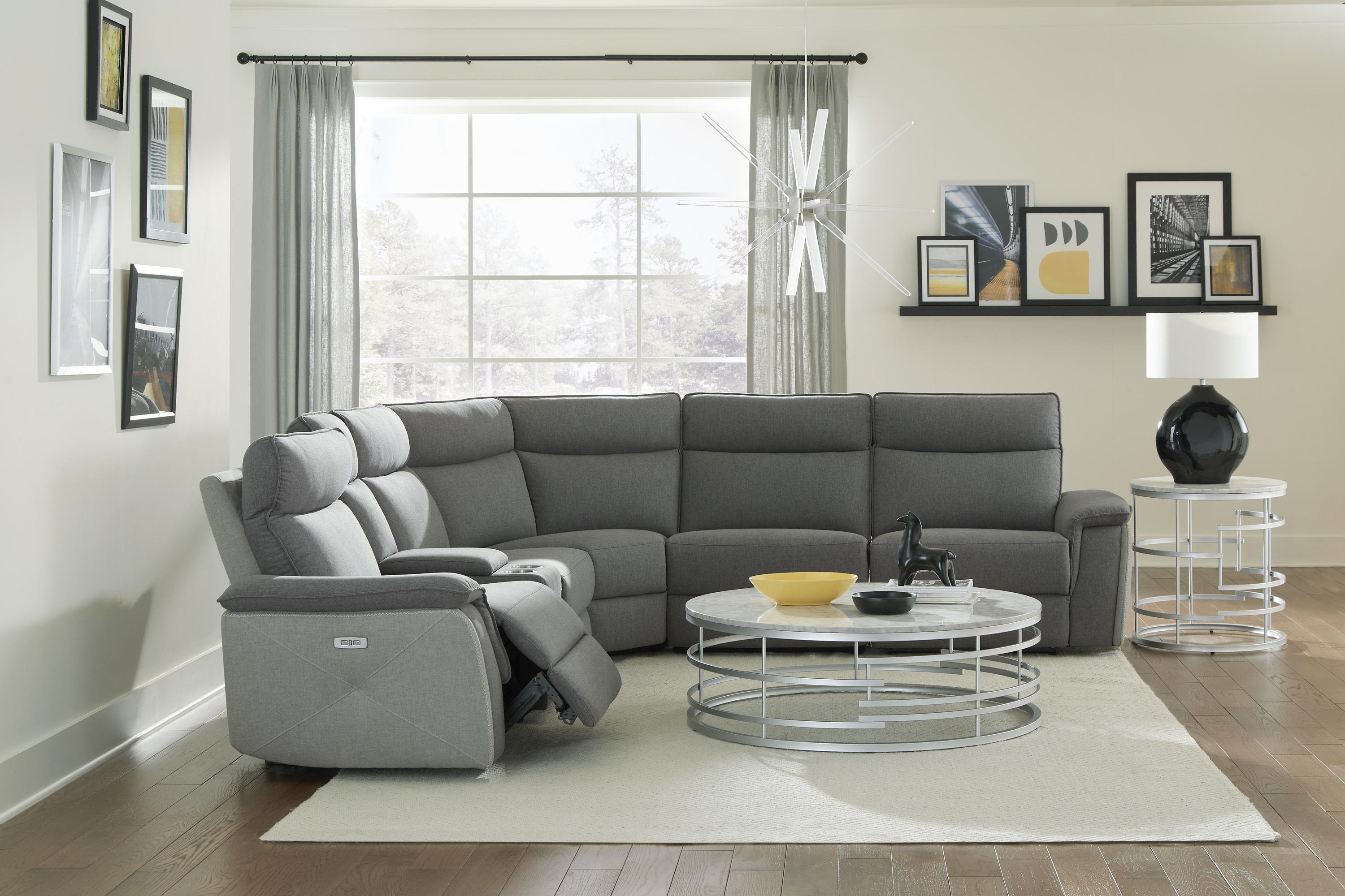 

    
 Shop  Classic Dark Gray Textured 6-Piece Power Reclining Sectional Homelegance 8259DG*6SCPWH Maroni
