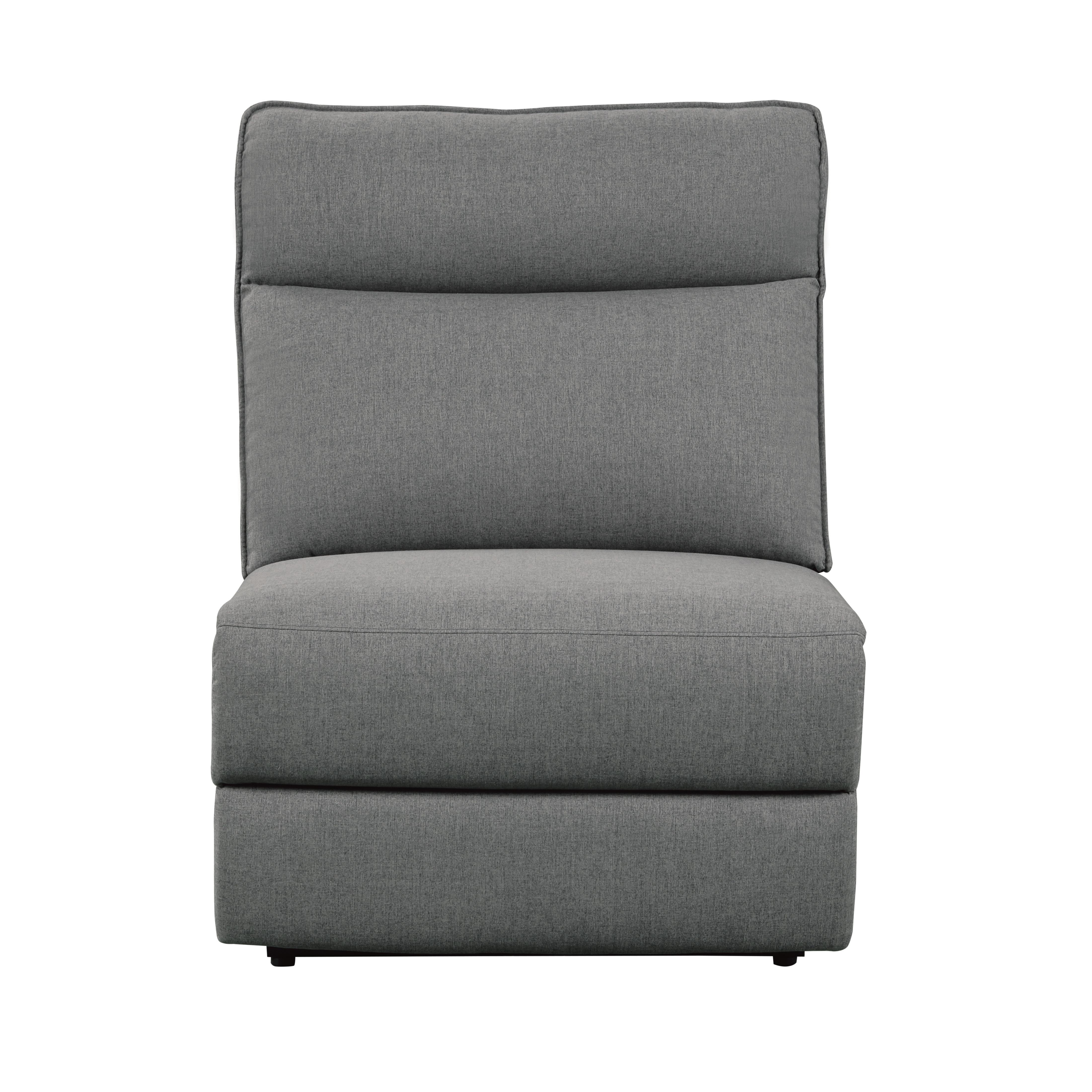 

    
Classic Dark Gray Textured Armless Chair Homelegance 8259DG-AC Maroni
