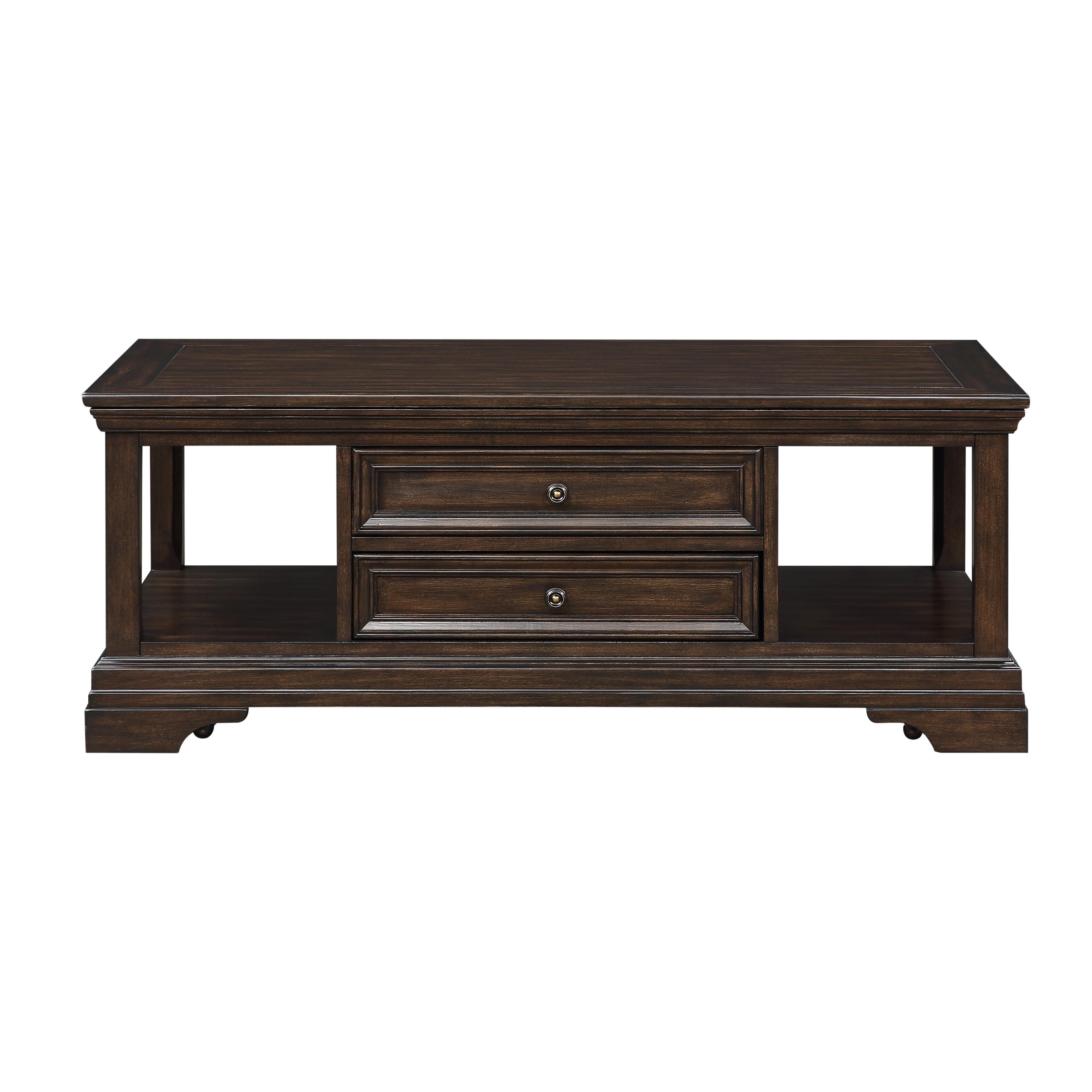 

    
Classic Espresso Wood Cocktail Table Homelegance 3681-30 Tobias
