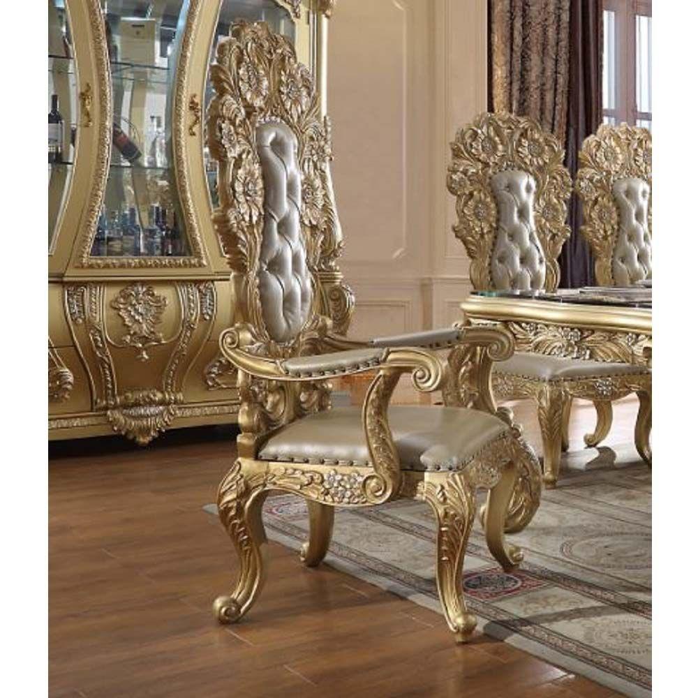 

    
Classic Gold Composite Wood Arm Chairs Set 2PCS Acme Furniture Cabriole DN01484-AC-2PCS
