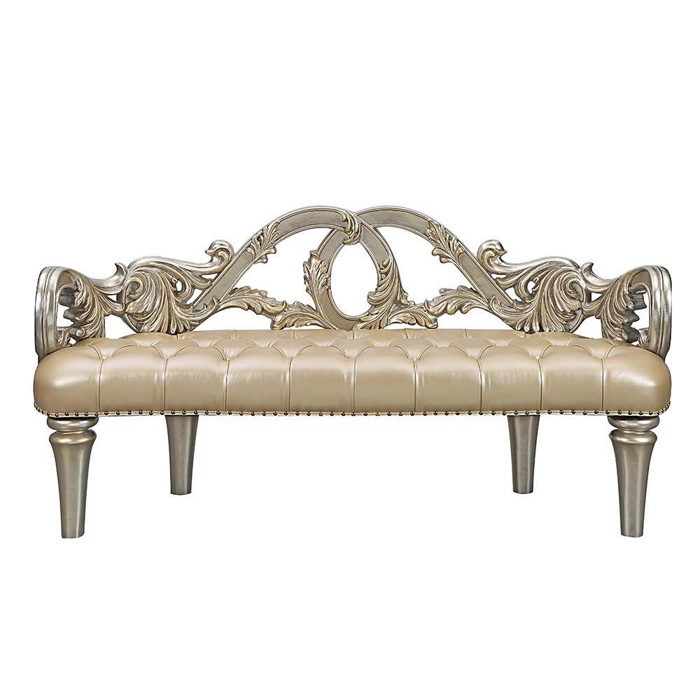 

    
Classic Gold Composite Wood Bench Acme Furniture Danae BD01235-N
