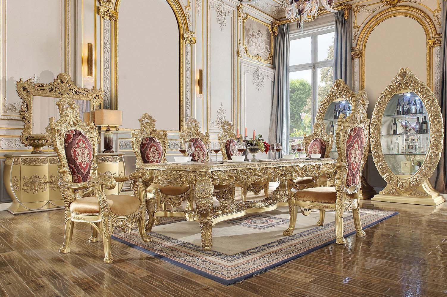 

    
Classic Gold Composite Wood Dining Room Set 10PCS Acme Furniture Bernadette DN01470-T-10PCS
