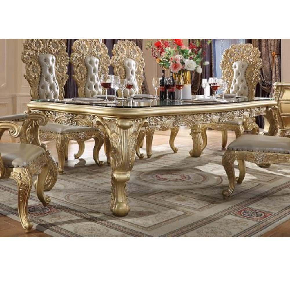 

    
Classic Gold Composite Wood Dining Table Acme Furniture Cabriole DN01482-T
