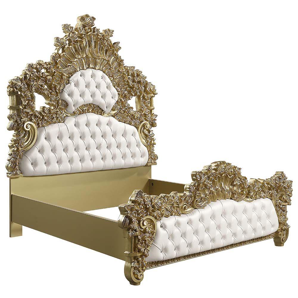 

    
Acme Furniture Bernadette King Bed BD01474EK-EK Panel Bed Gold BD01474EK-EK
