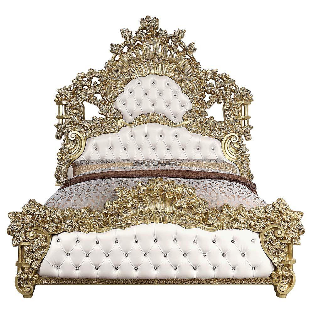 

    
Classic Gold Composite Wood King Bed Acme Furniture Bernadette BD01474EK-EK
