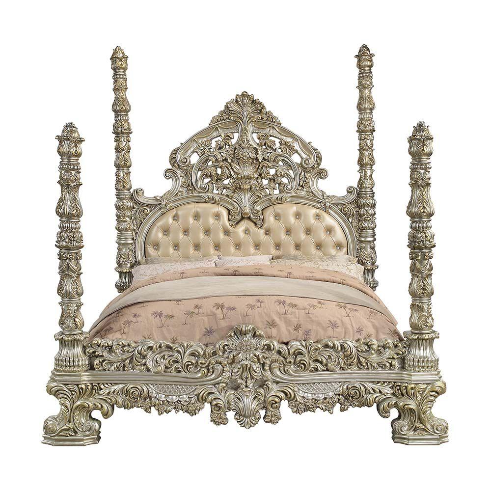 

        
Acme Furniture Danae King Bed BD01234EK-EK Panel Bed Gold/Champagne PU 65498965165654
