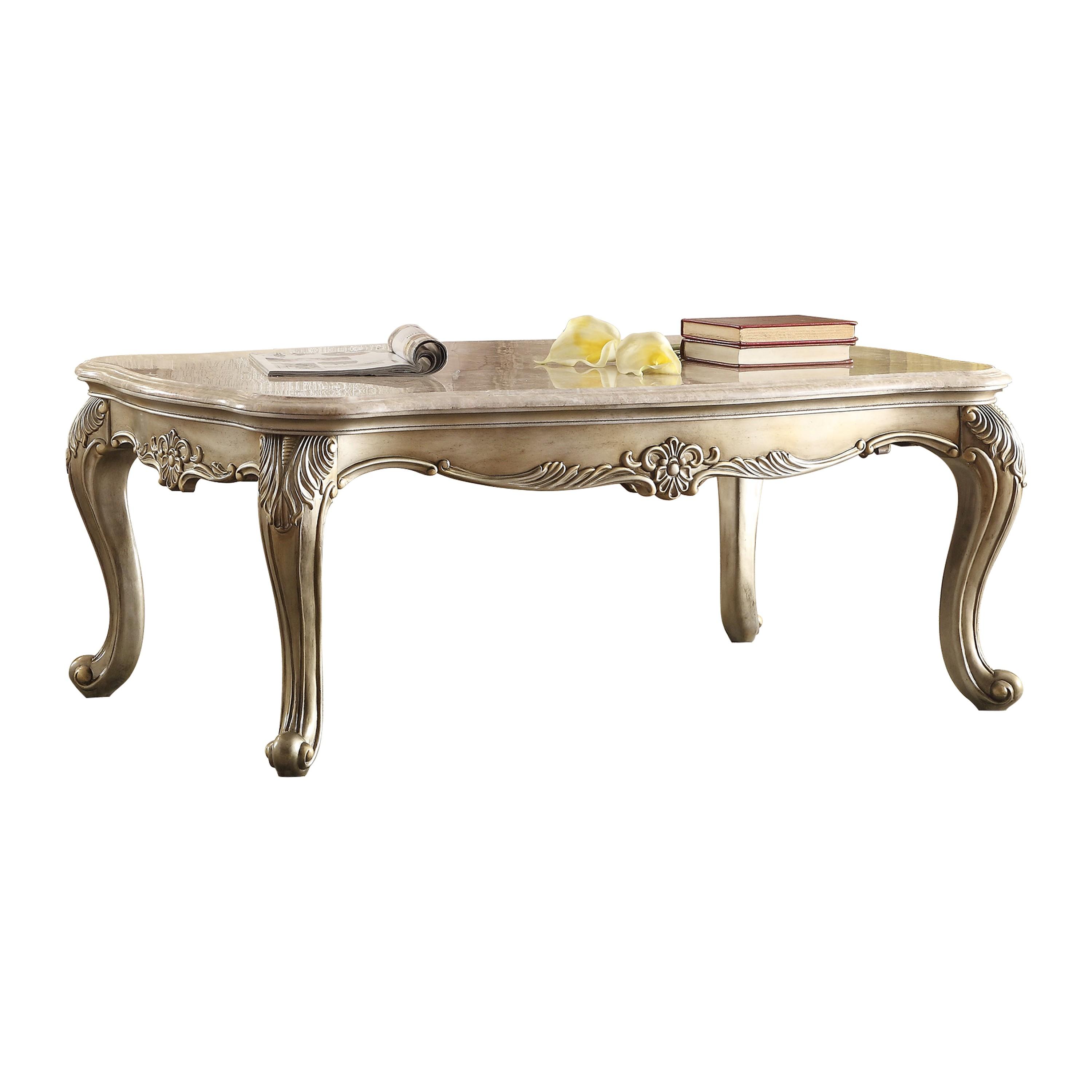 

    
Classic Gold Marble Top Occasional Table Set 2pcs Homelegance 8412 Florentina
