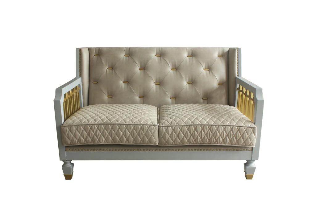 

    
Acme Furniture House Marchese Loveseat Beige 58866
