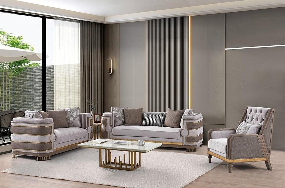 

    
Homey Design Furniture HD-9020 Armchair Gray/Gold HD-C9020
