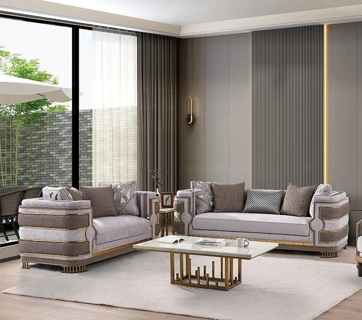 

    
Homey Design Furniture HD-9020 Sofa Gray/Gold HD-S9020-1
