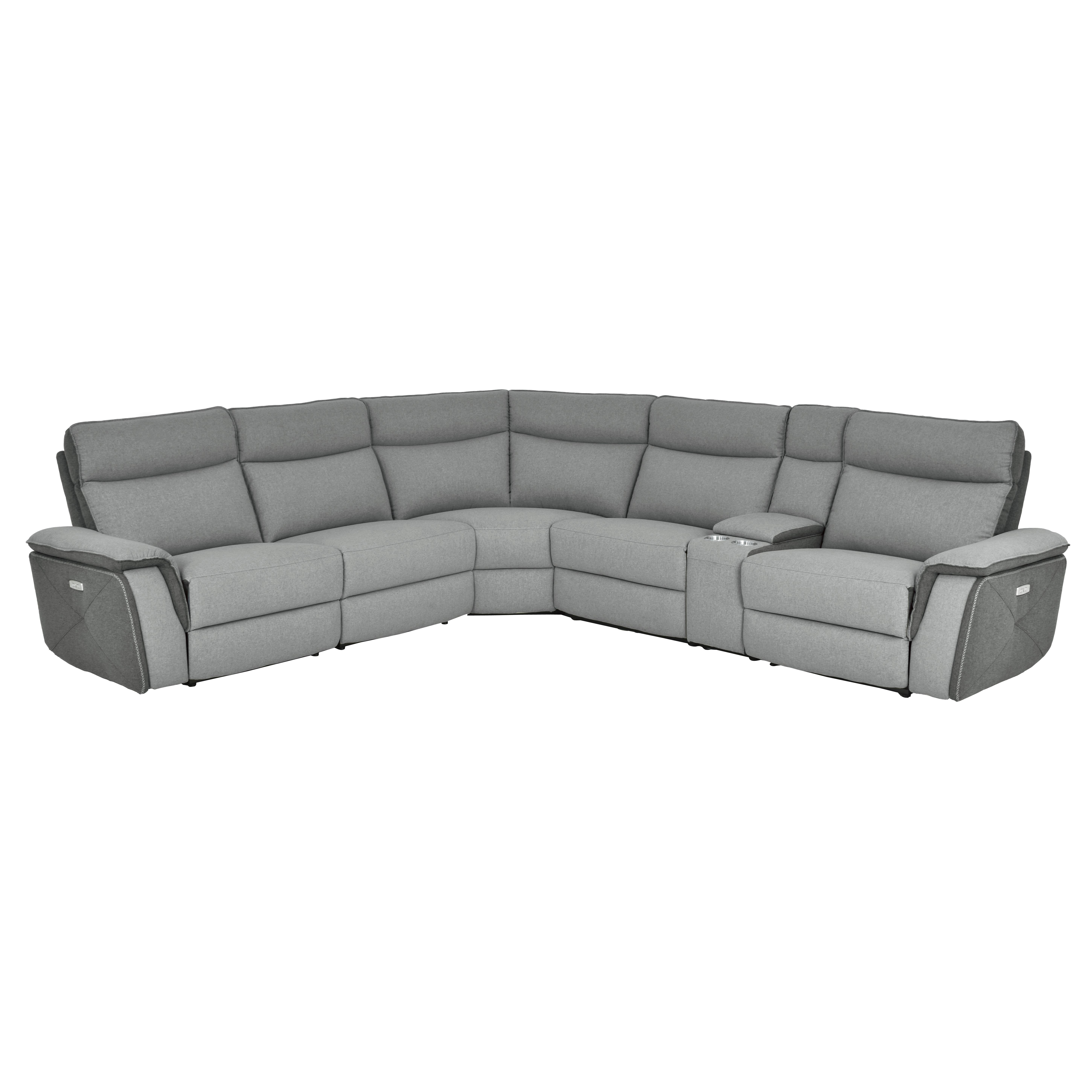 Classic Power Reclining Sectional 8259*6SCPWH Maroni 8259*6SCPWH in Gray 