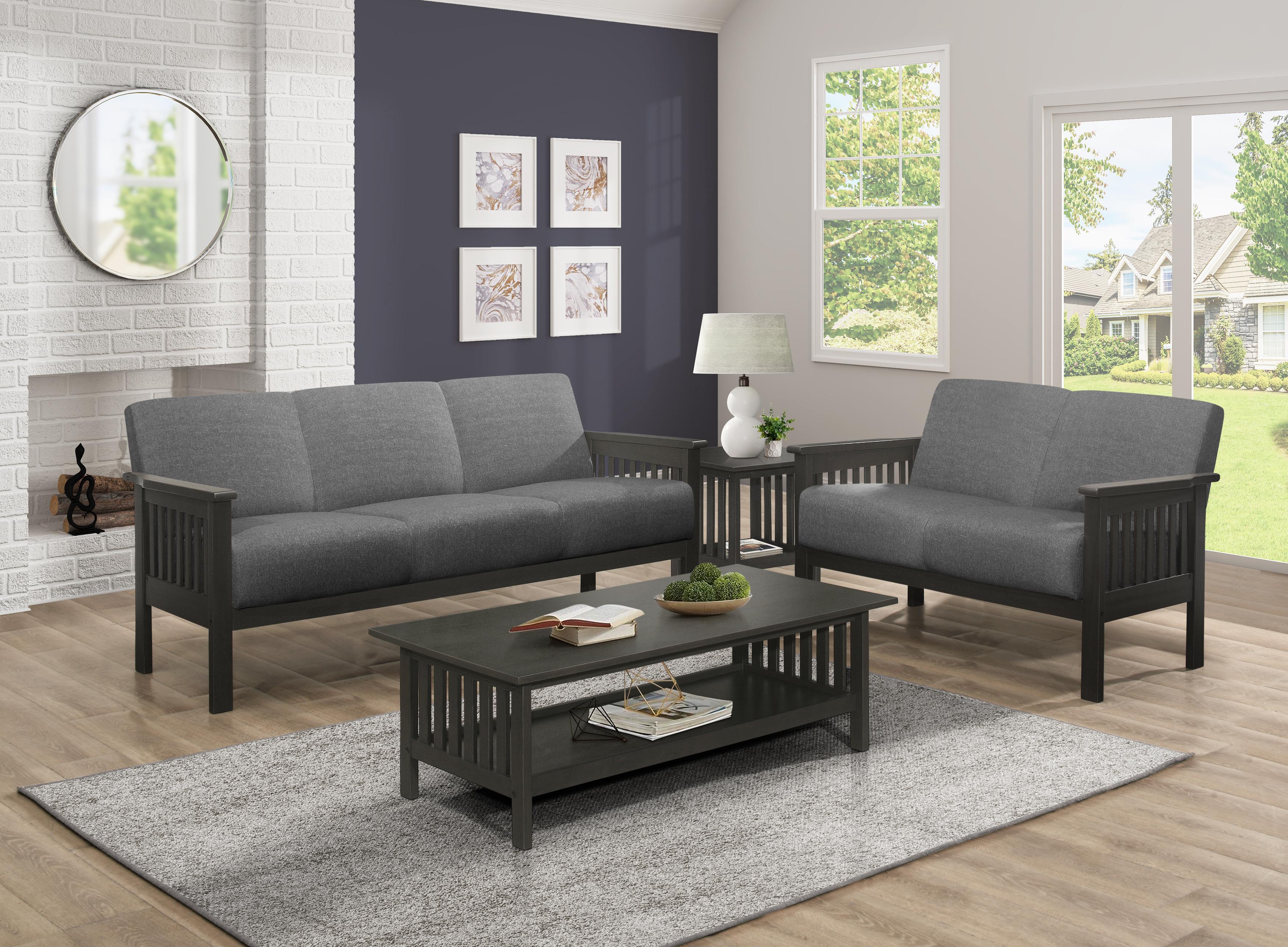 Classic Living Room Set 1104GY-2PC Lewiston 1104GY-2PC in Gray 