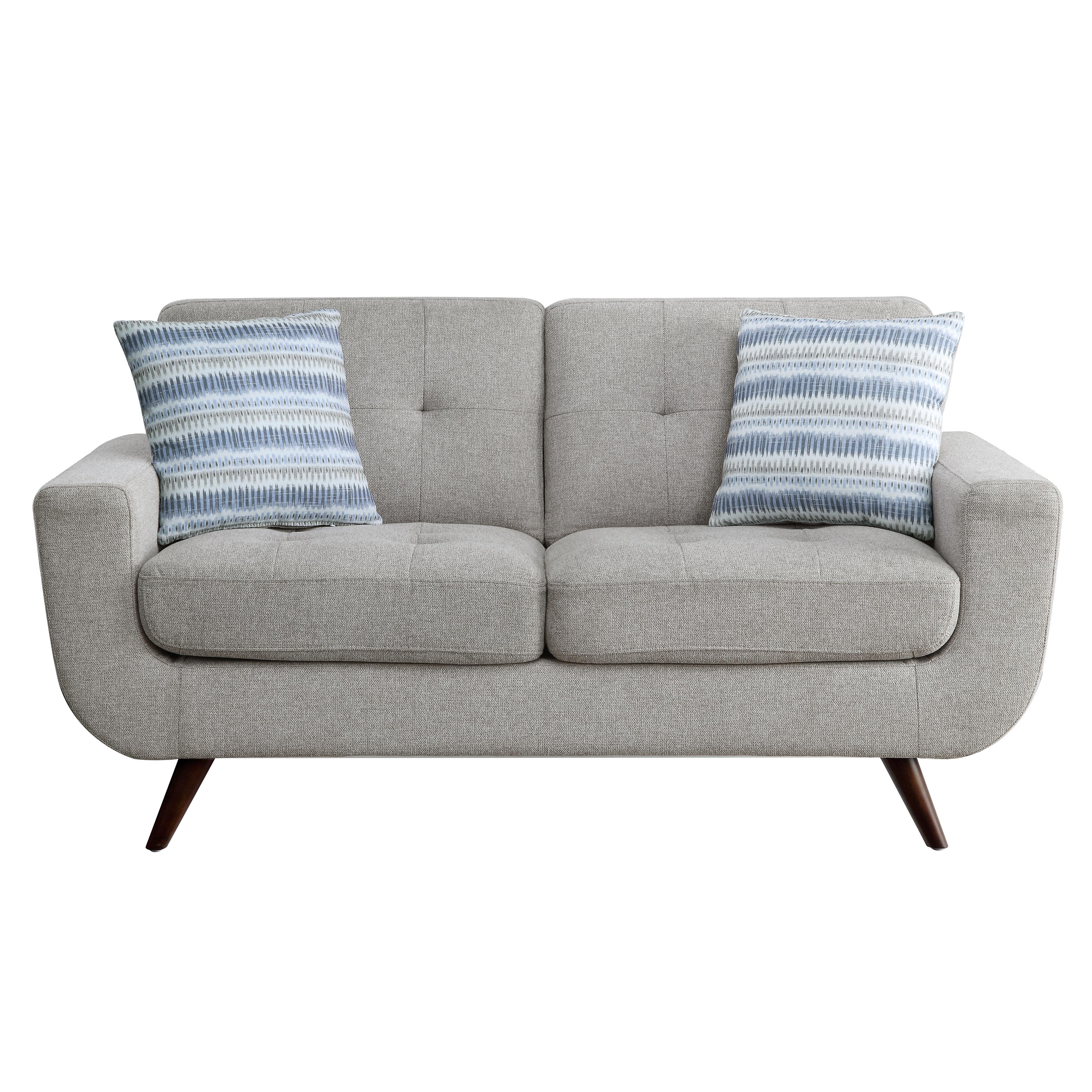 

    
Classic Gray Textured Loveseat Homelegance 9347GY-2 Amberley
