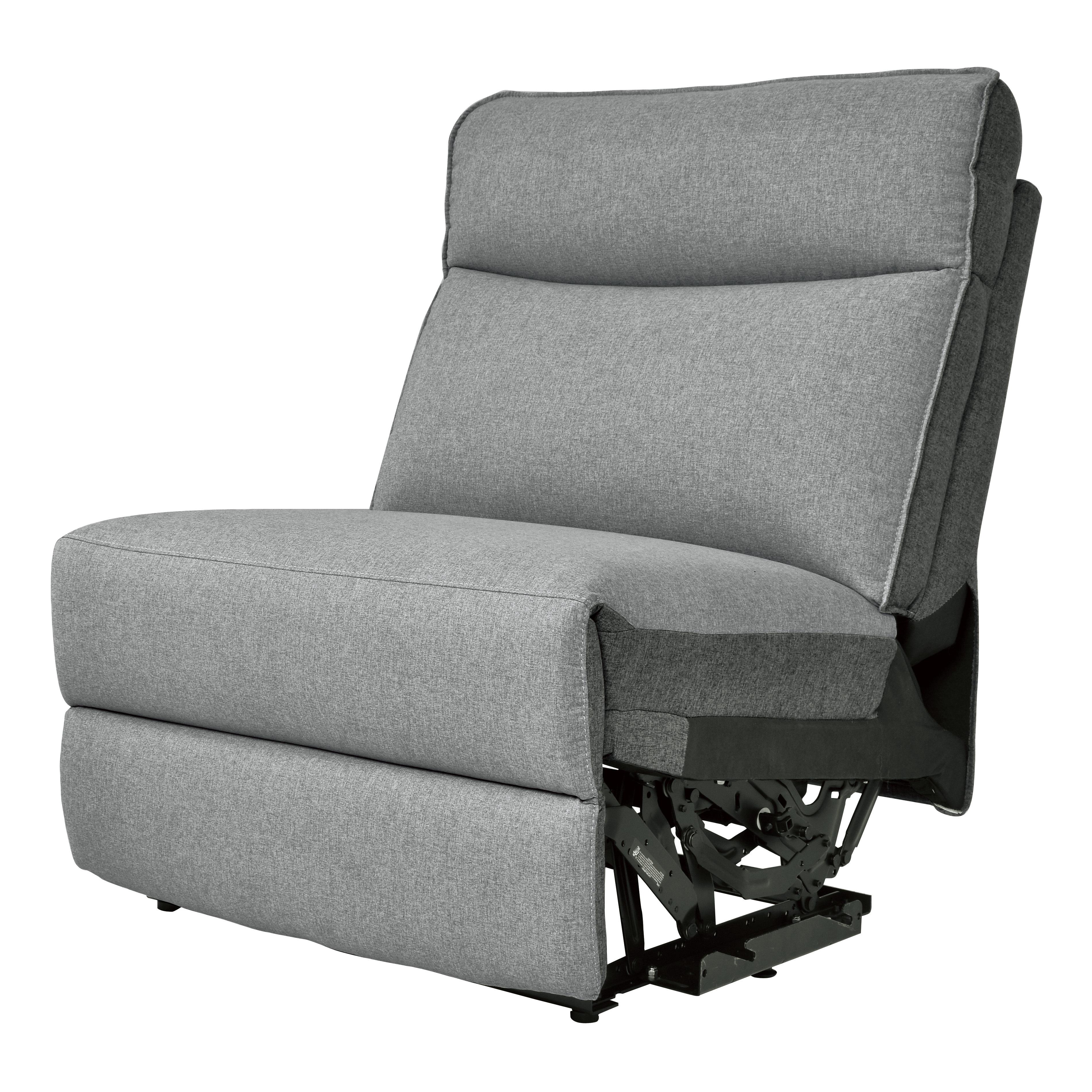 

    
Classic Gray Textured Power Armless Recliner Chair Homelegance 8259-ARPW Maroni
