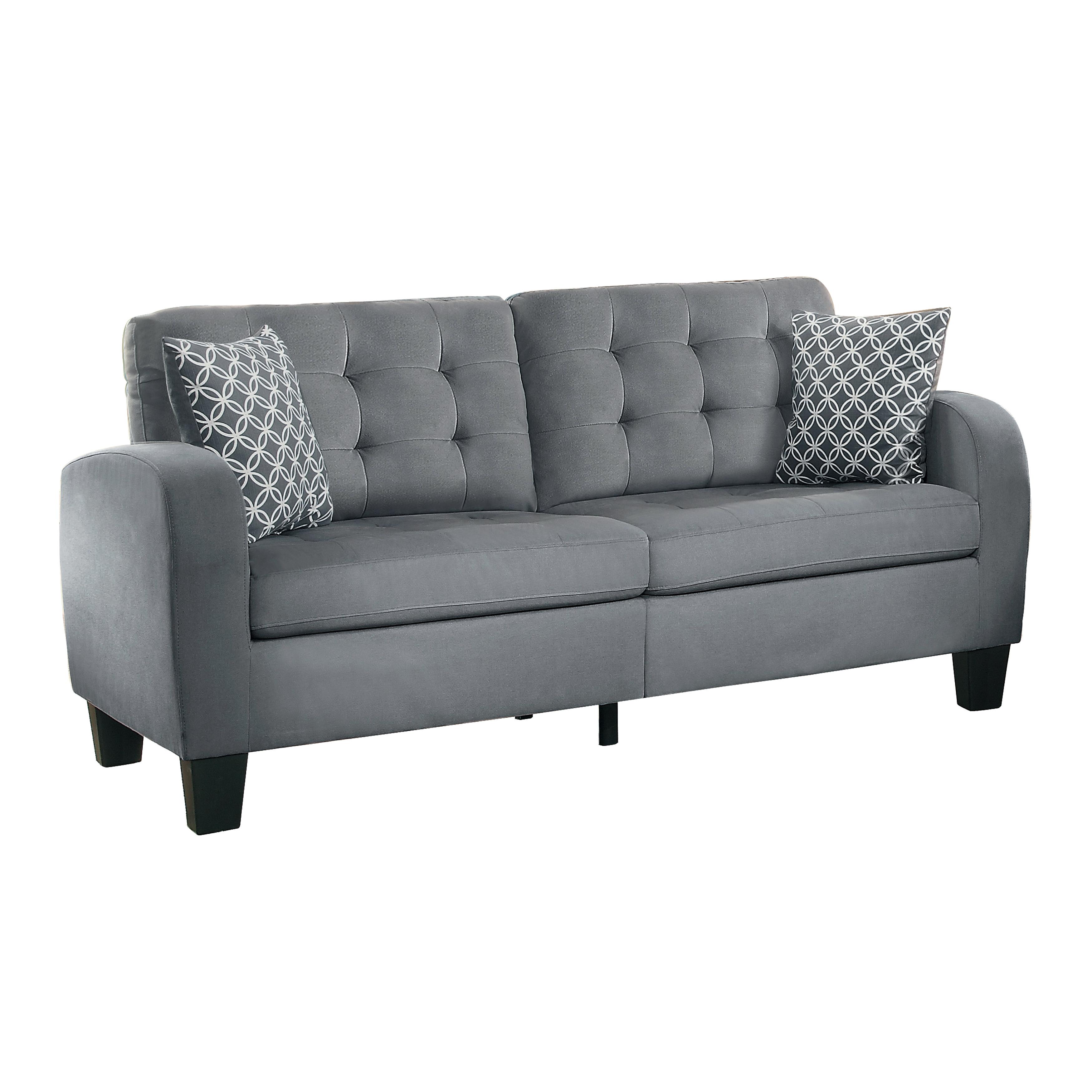 

    
Classic Gray Textured Sofa Homelegance 8202GRY-3 Sinclair
