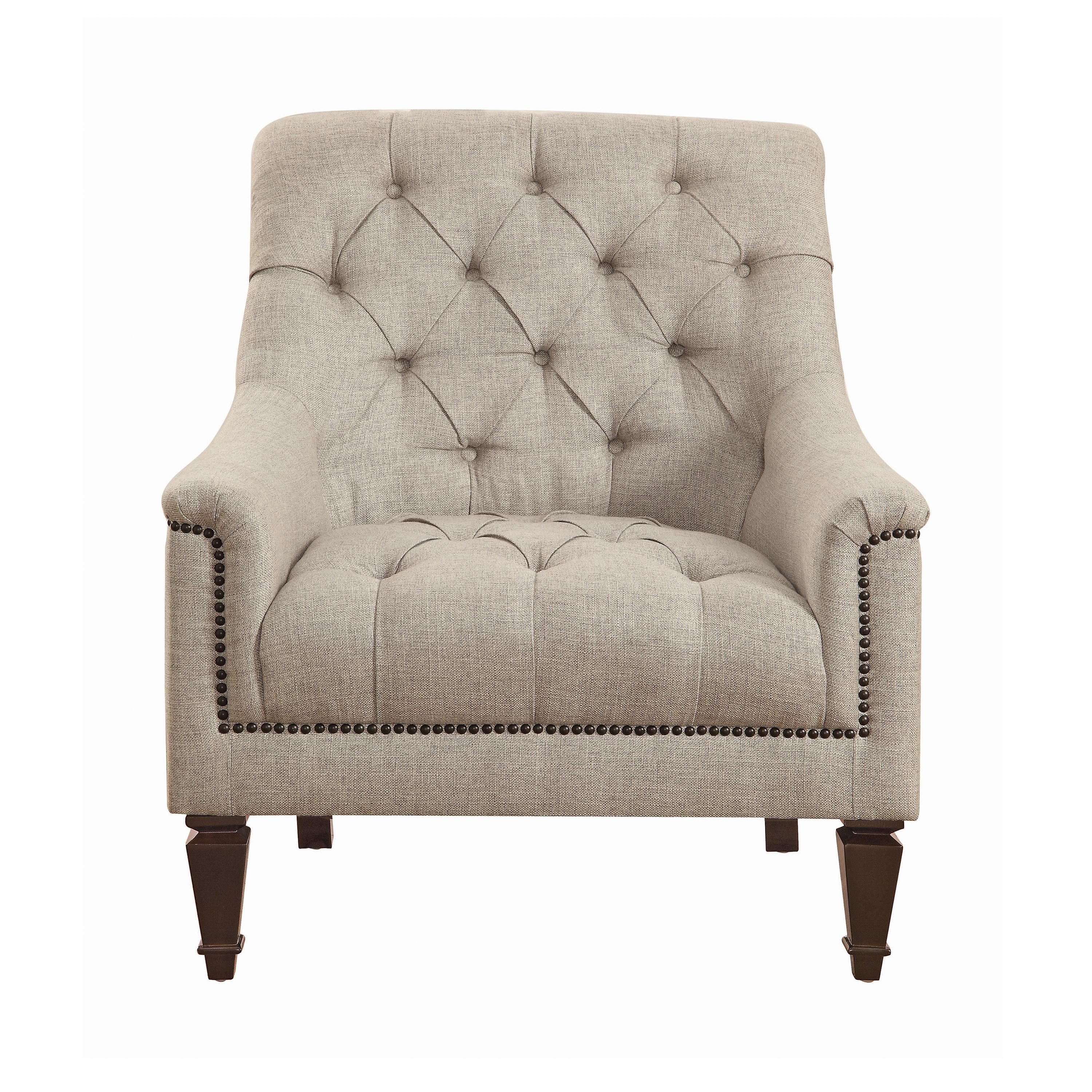 

    
Classic Gray Woven Fabric Upholstery Arm Chair Coaster 505643 Avonlea
