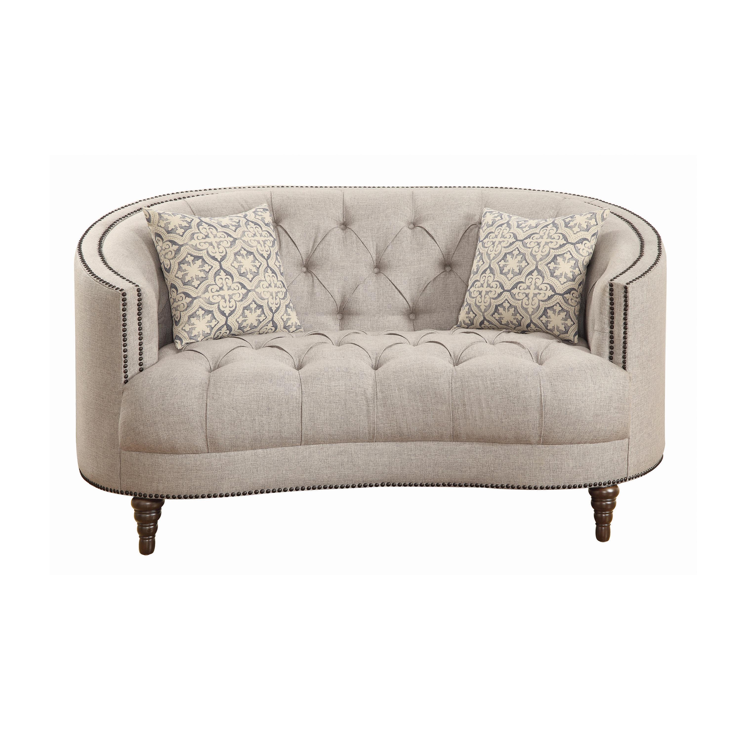 

    
Classic Gray Woven Fabric Upholstery Loveseat Coaster 505642 Avonlea
