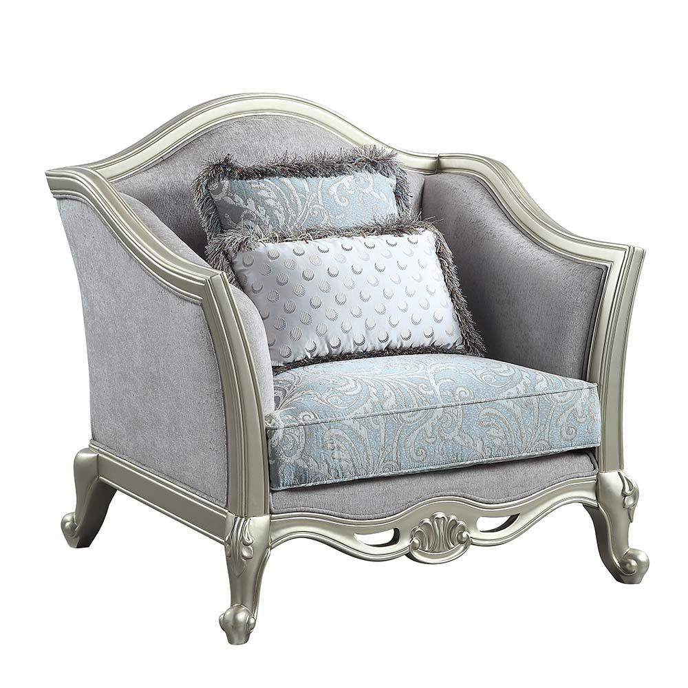 Classic Chair Qunsia LV01119 in Light Gray Linen