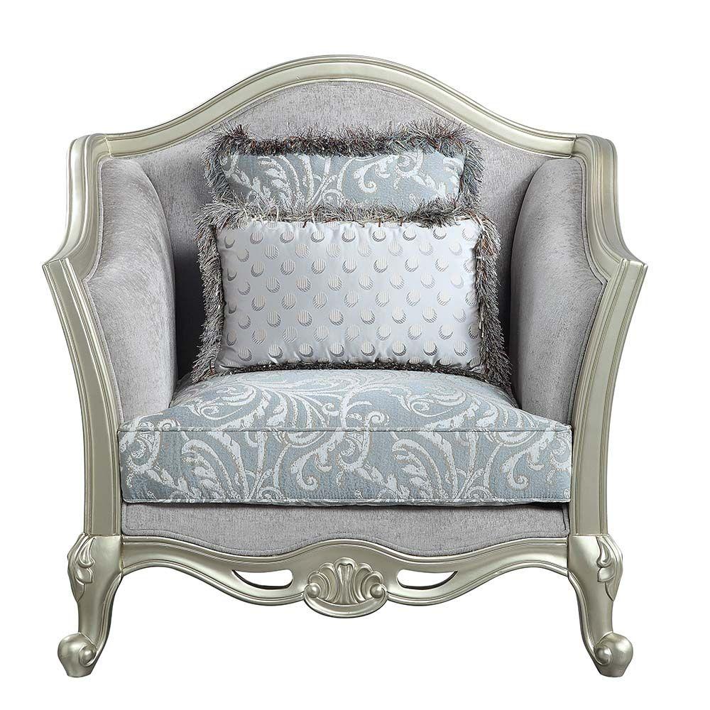 

    
Classic Light Gray Linen Chair by Acme Qunsia LV01119
