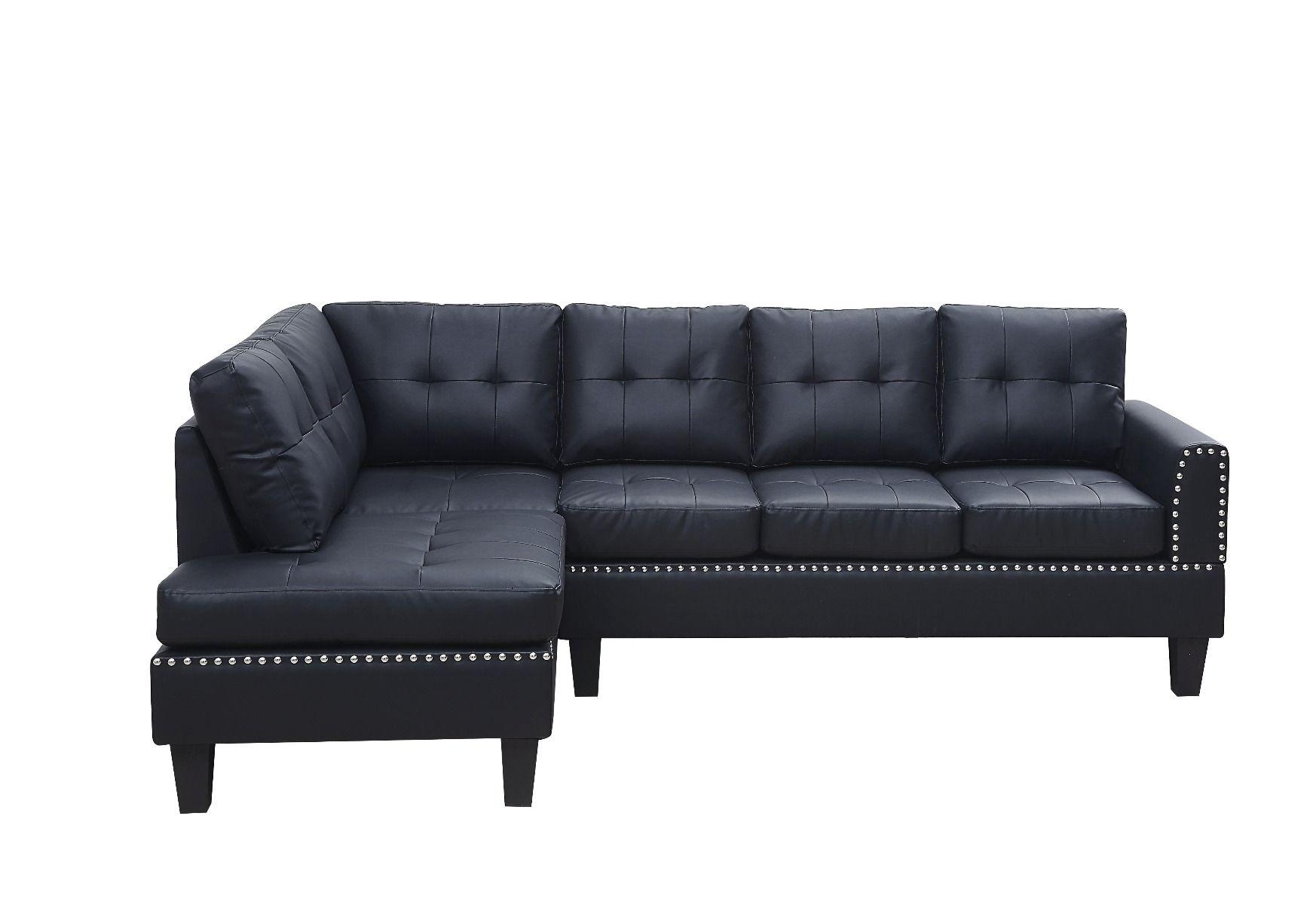 

    
Acme Furniture Jeimmur Sectional Sofa Black 56465-3pcs
