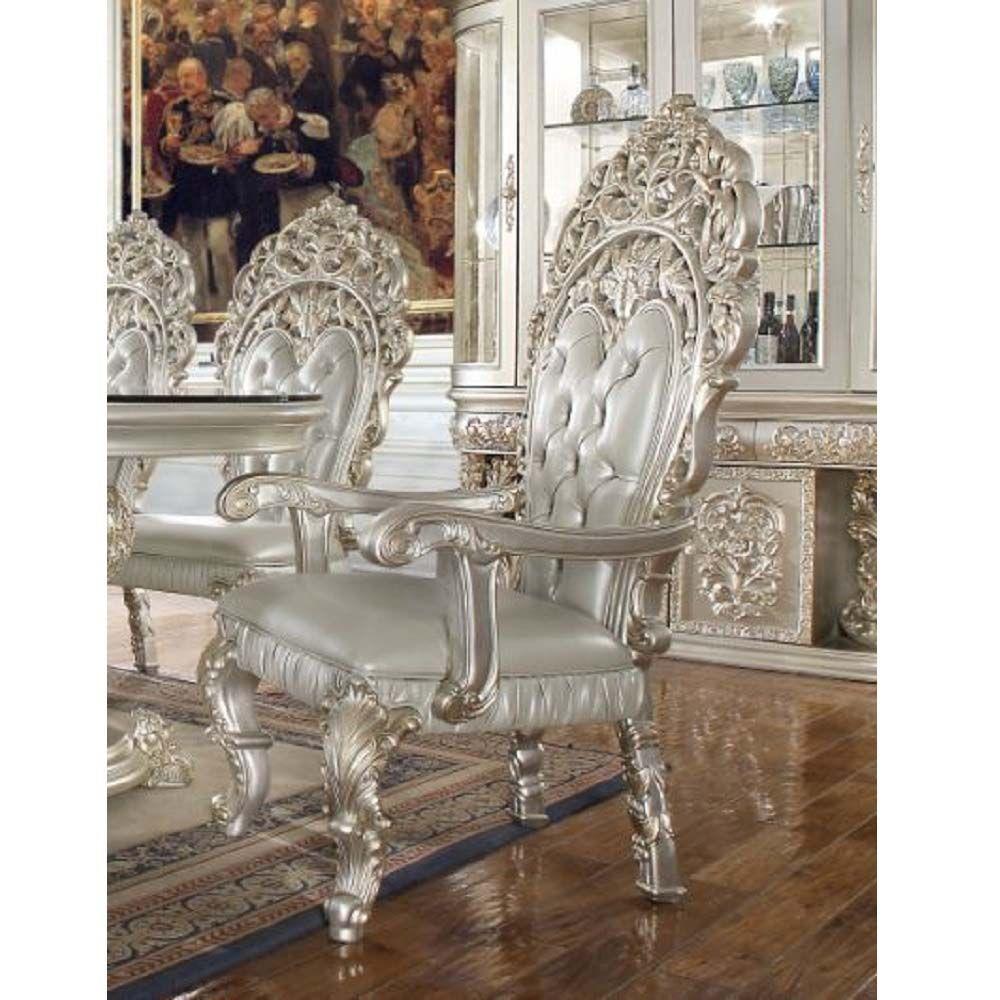 

    
Classic Silver Composite Wood Arm Chairs Set 2PCS Acme Furniture Sandoval DN01496-AC-2PCS
