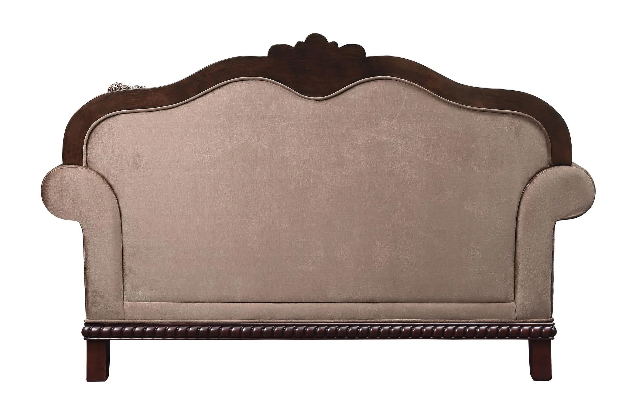 

    
58265-2pcs Classic Tan Fabric Sofa + Loveseat by Acme Chateau De Ville 58265-2pcs
