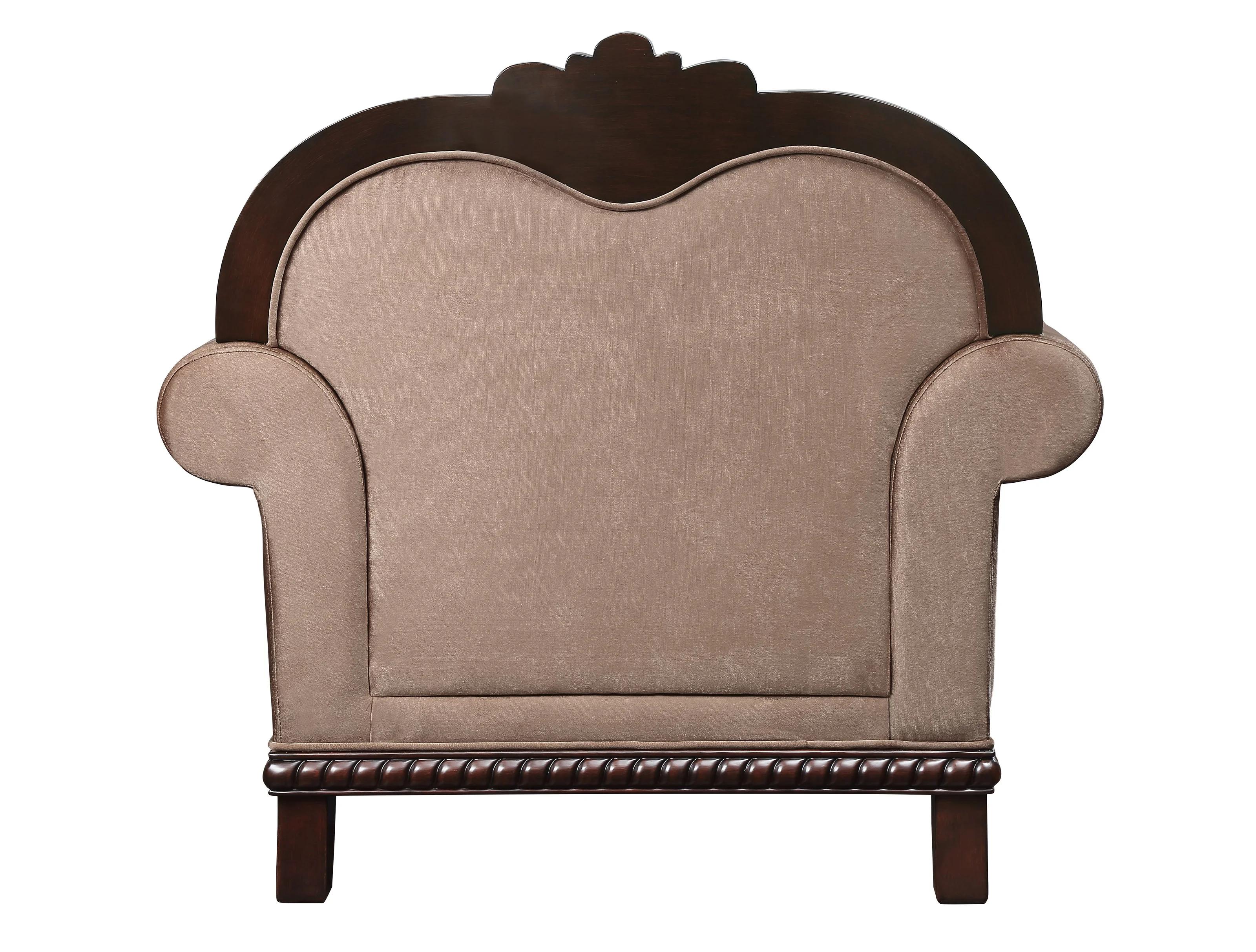 

    
 Shop  Classic Tan Fabric Sofa + Loveseat + Chair by Acme Chateau De Ville 58265-3pcs

