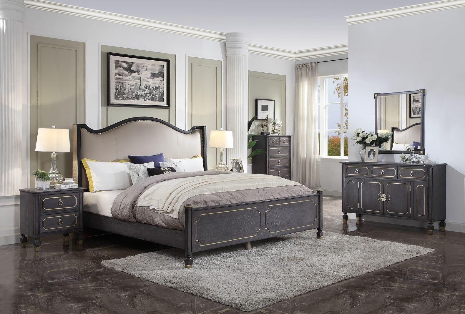 

    
Classic Tan & Tobacco California King 5pcs Bedroom Set by Acme House Marchese 28894CK-5pcs

