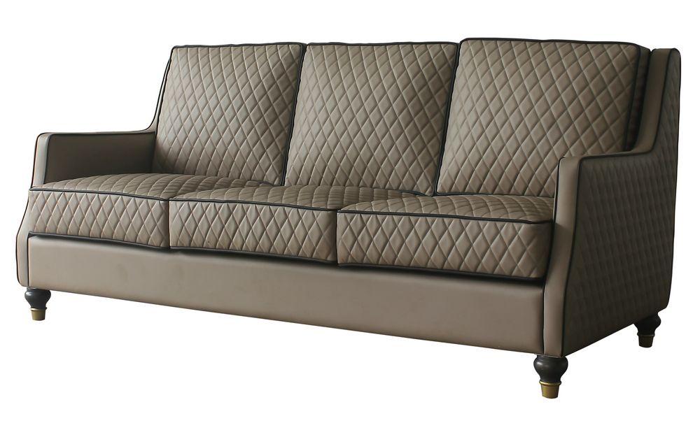 

    
Classic Tan & Tobacco Sofa by Acme House Marchese 58860
