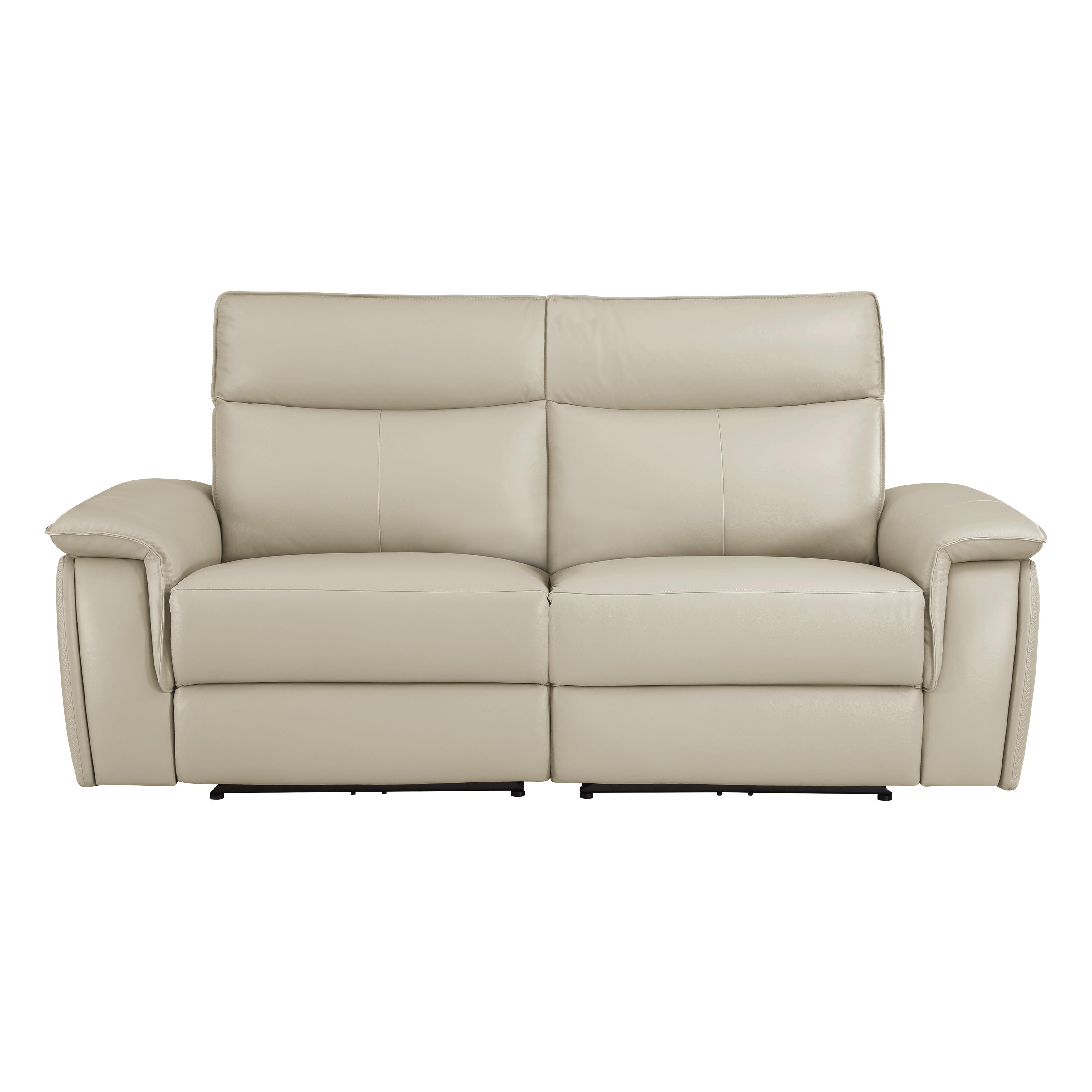 

    
Classic Taupe Leather 2-Piece Power Reclining Loveseat Homelegance 8259RFTP-2PWH* Maroni
