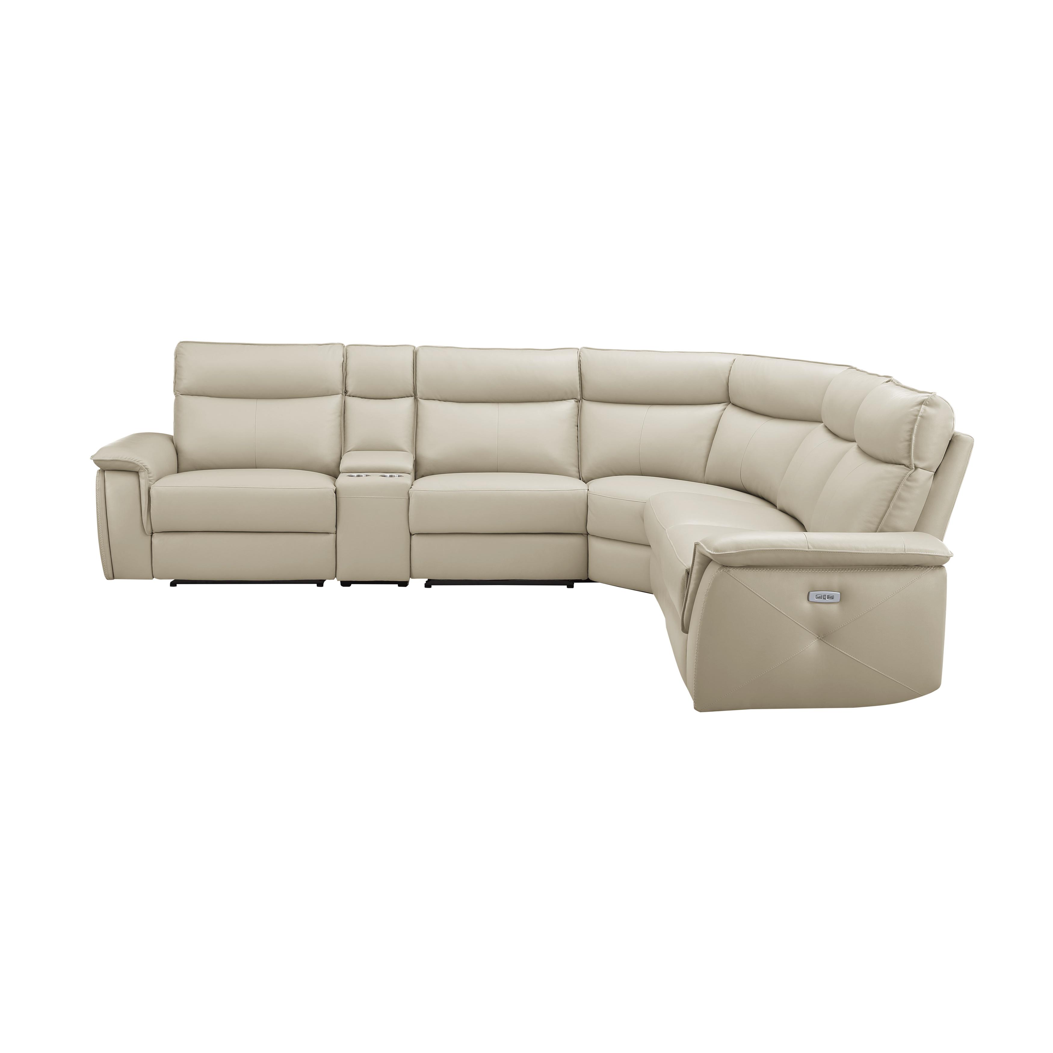 

                    
Homelegance 8259RFTP*6SCPWH Maroni Power Reclining Sectional Taupe Leather Purchase 
