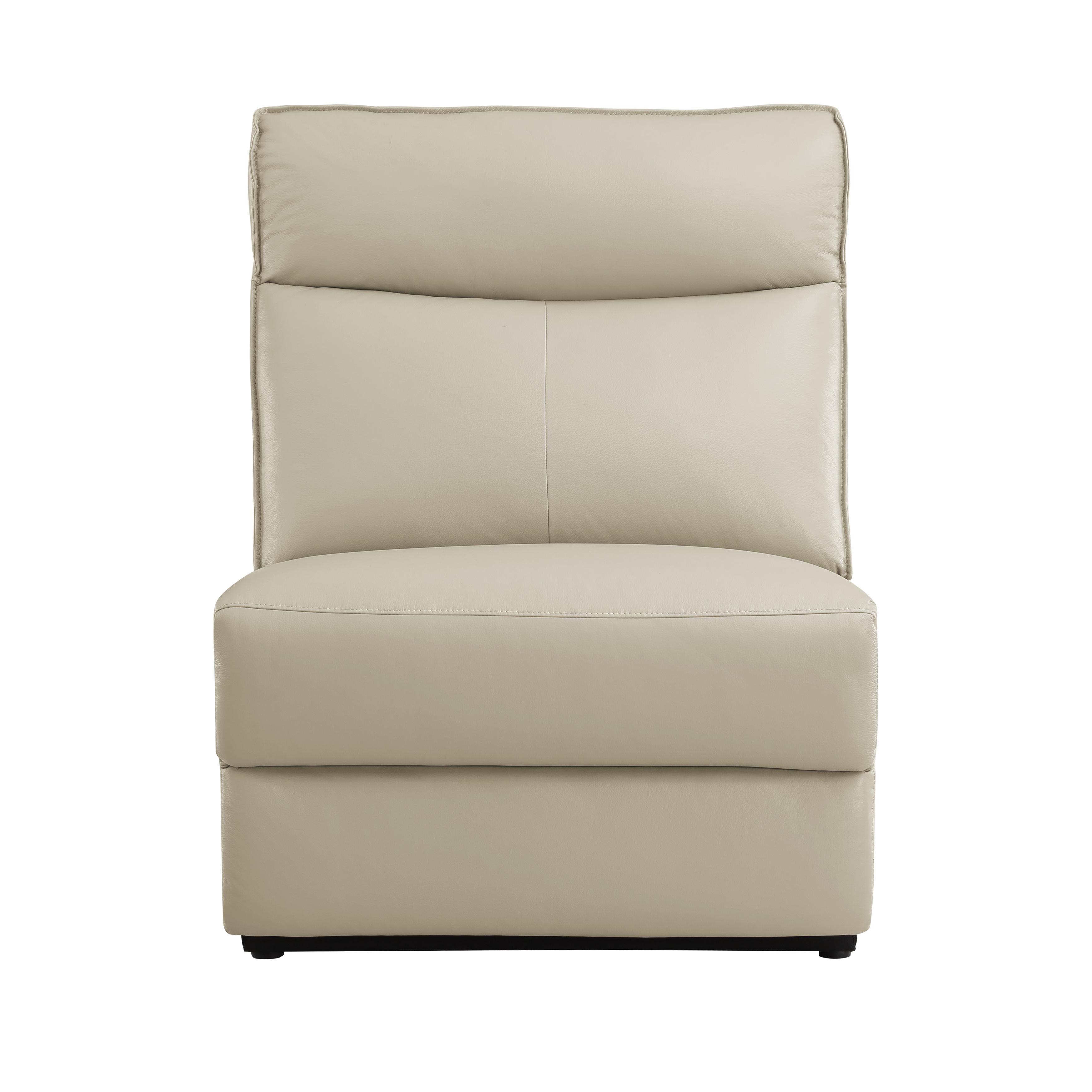 Classic Armless Chair 8259RFTP-AC Maroni 8259RFTP-AC in Taupe Leather