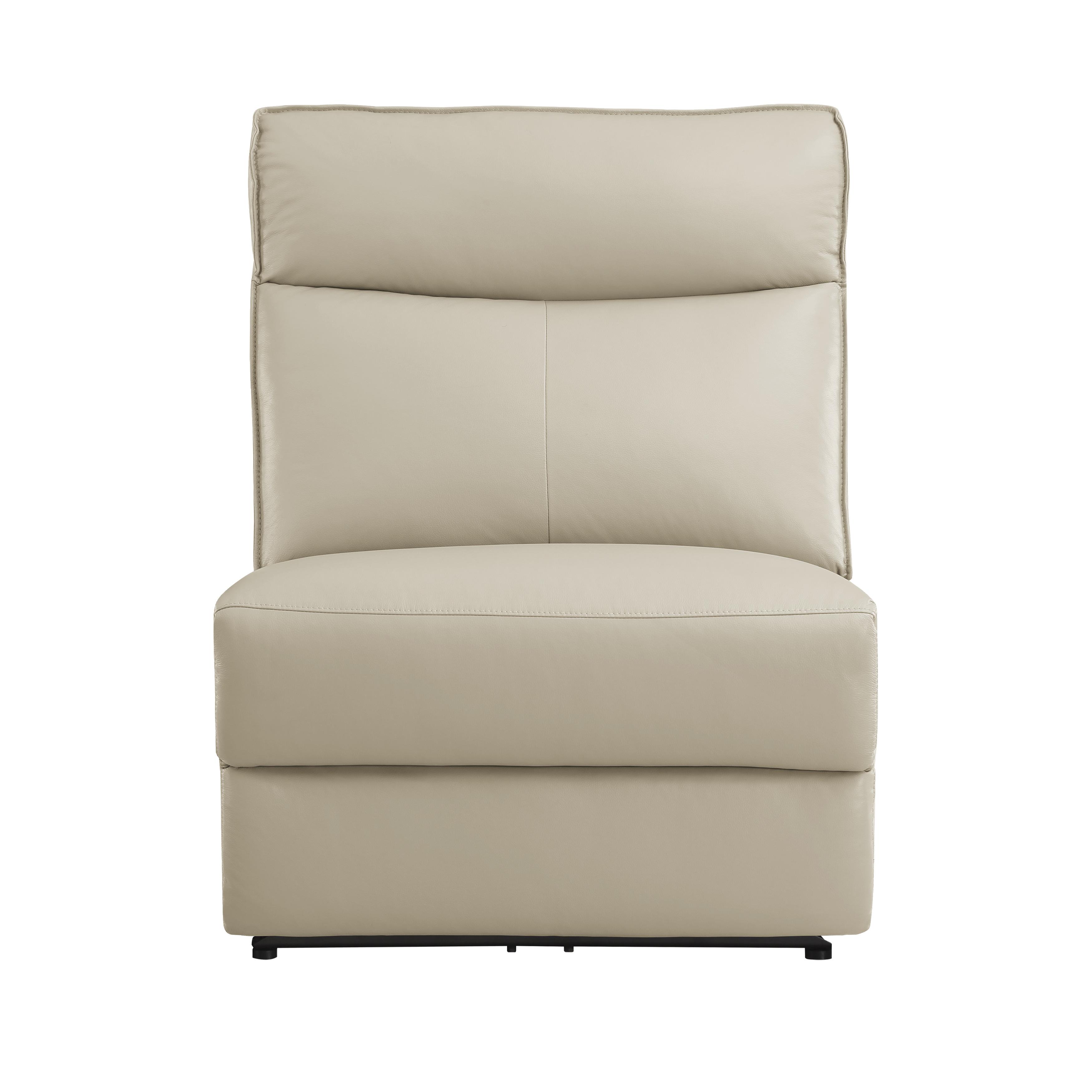 Classic Power Armless Recliner Chair 8259RFTP-ARPWH Maroni 8259RFTP-ARPWH in Taupe Leather