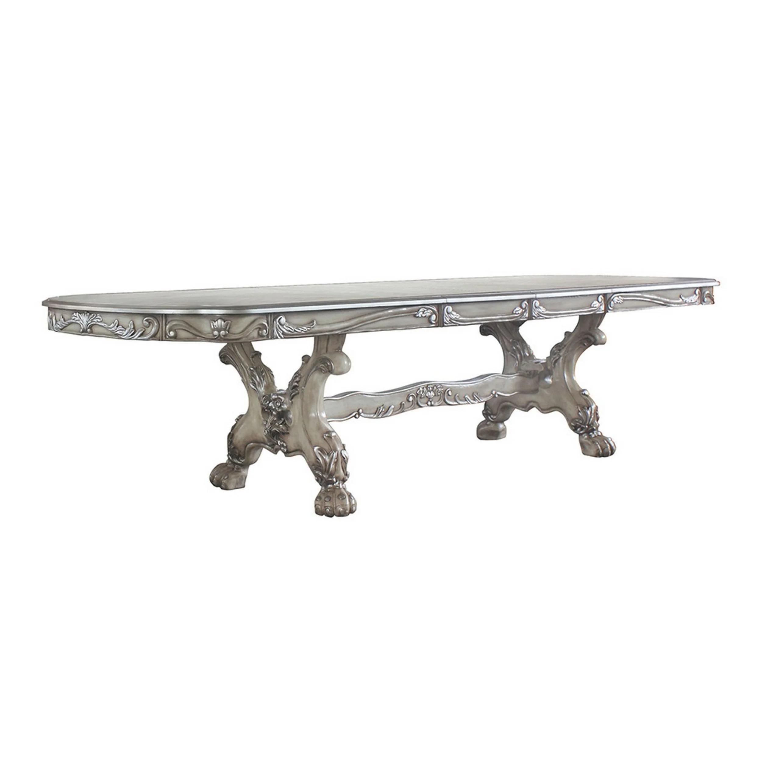 

    
Classic Vintage Bone White Dining Table (Rectangular) by Acme Dresden 68170
