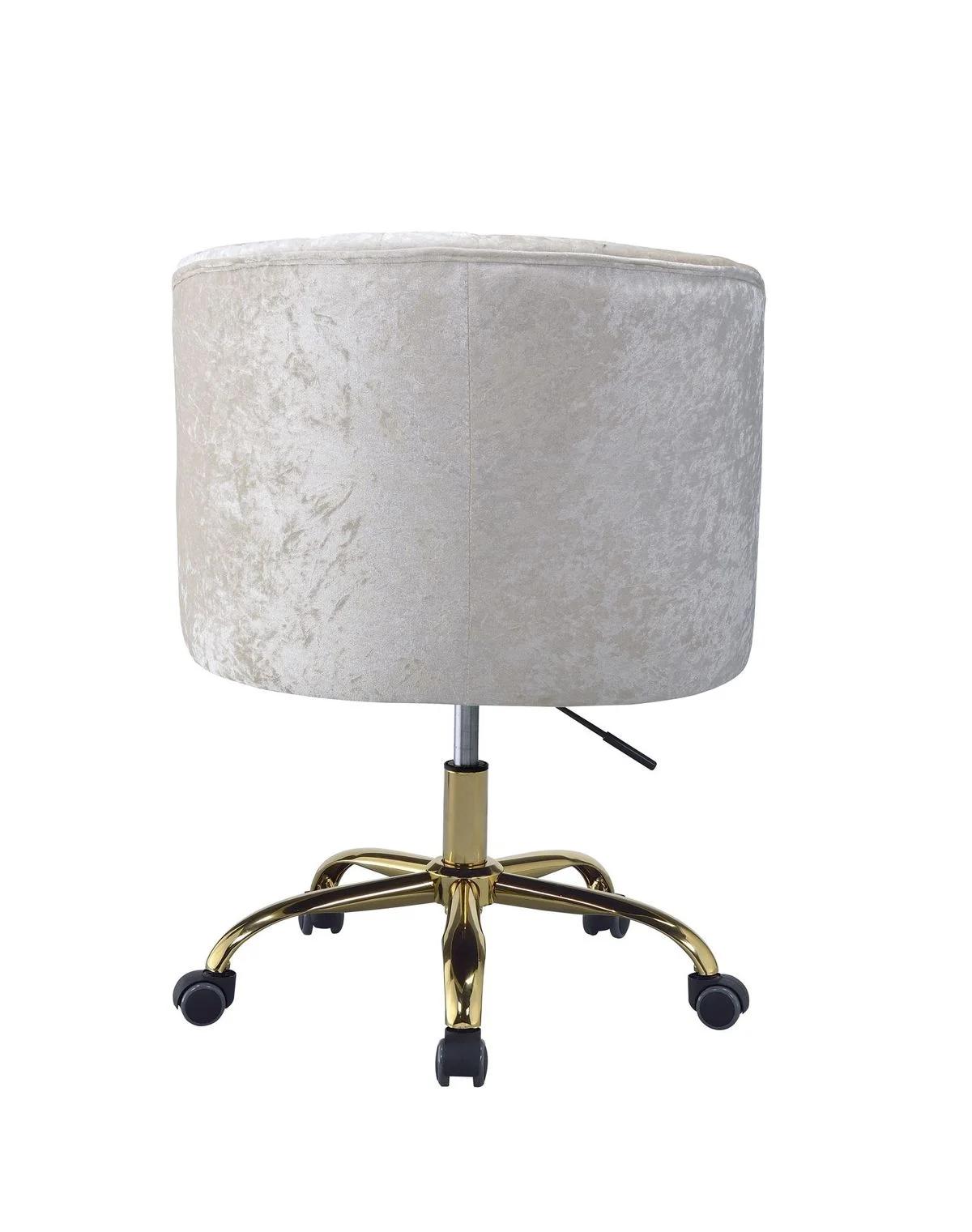 

                    
Acme Furniture Levian Home Office Chair Cream Velvet Purchase 
