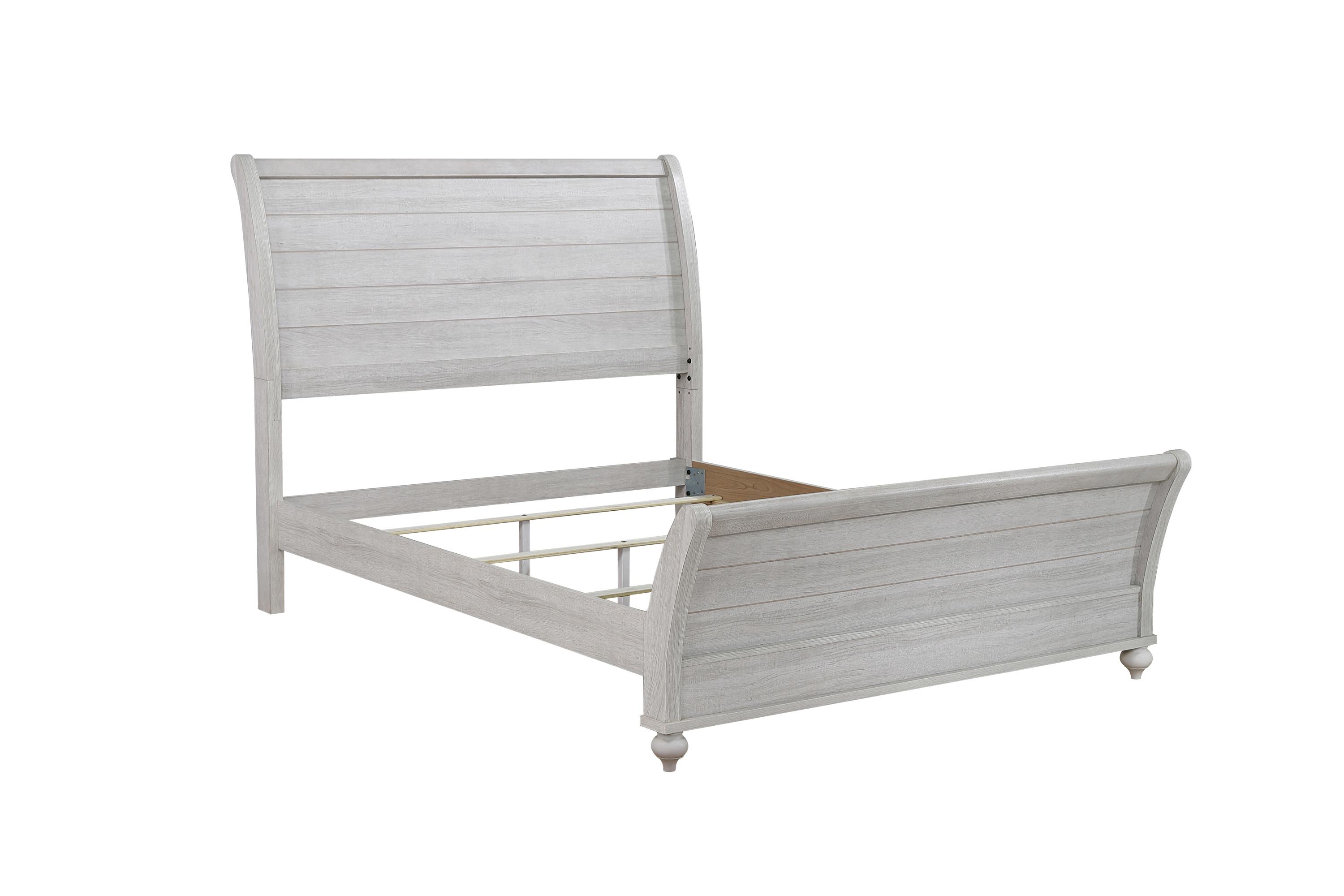 

    
Transitional Vintage Linen Wood CAL Bed Coaster 223281KW Stillwood
